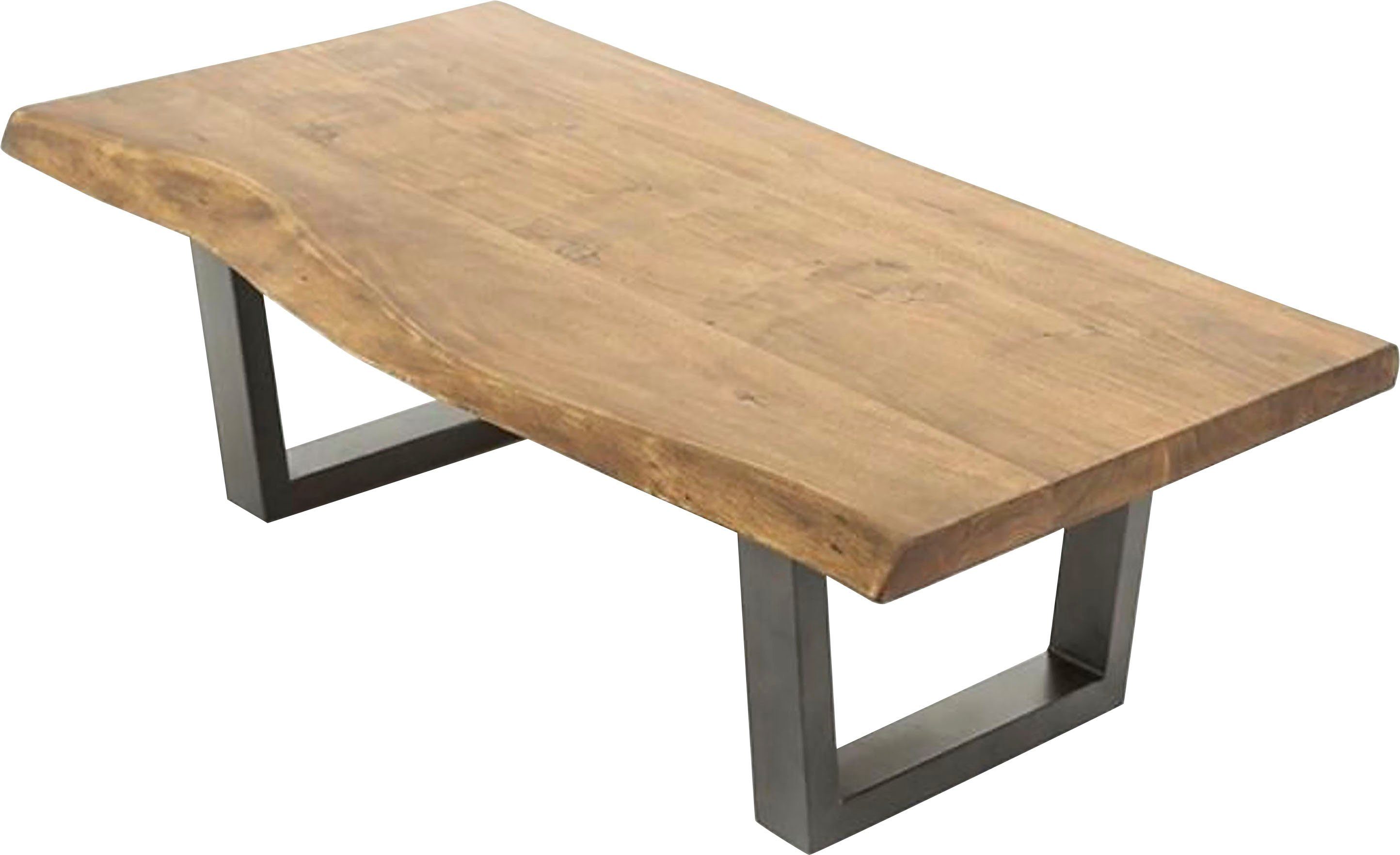 byLIVING Salontafel Judy van massief hout, met natuurlijk schaaldeel, breedte 120 cm
