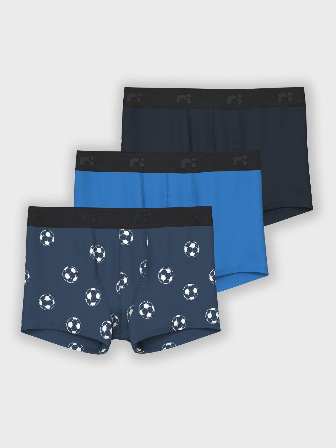 Name It Trunk NKMBOXER 3P DARK DENIM FOOTBALL NOOS (set 3 stuks)