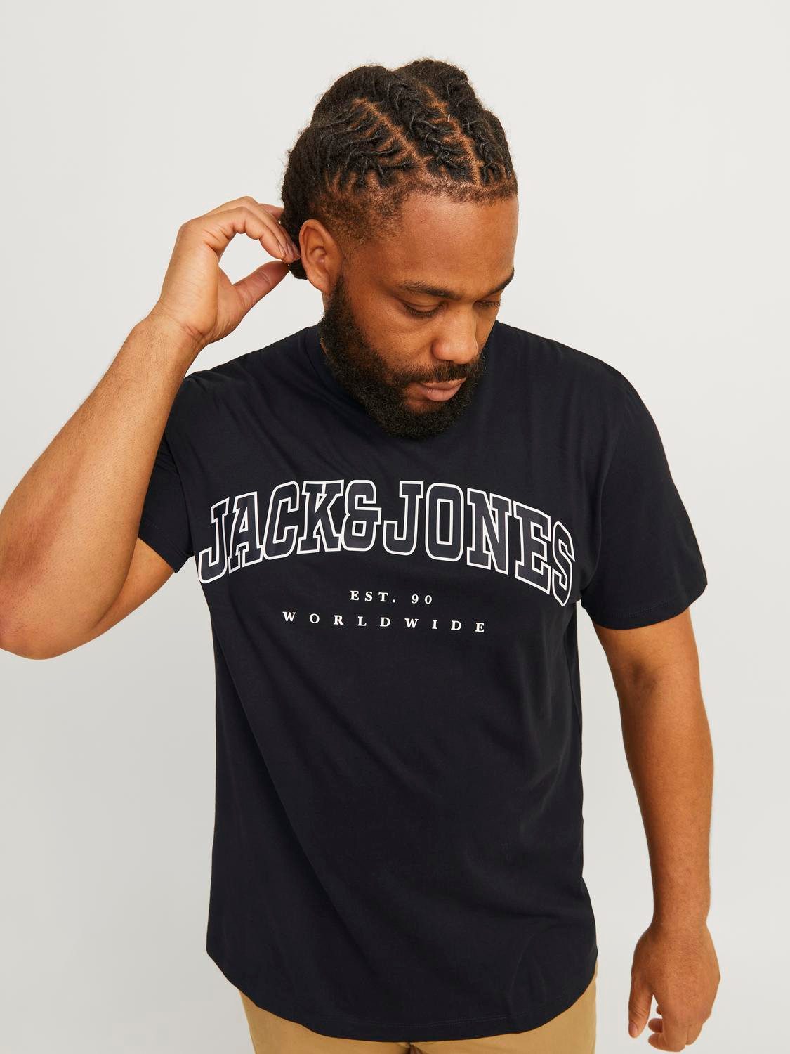 Jack & Jones PlusSize T-shirt JJECALEB VARSITY TEE SS O-NECK NOOS PLS