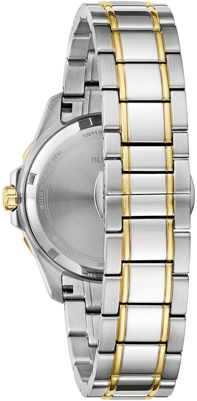 Bulova Kwartshorloge Marine Star Polshorloge, dameshorloge, parelmoer wijzerplaat, met diamanten, saffierglas
