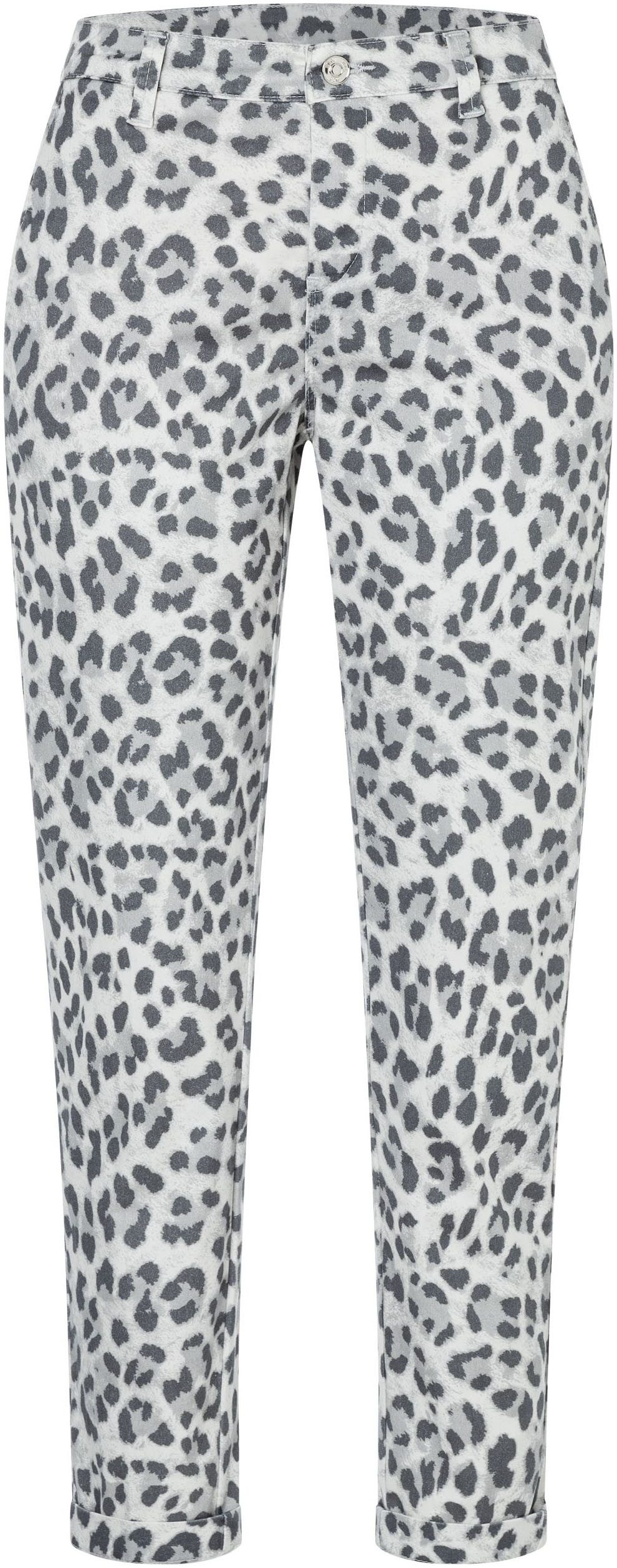 MAC Chino turn up met subtiele glans, elegant en sportief tegelijk