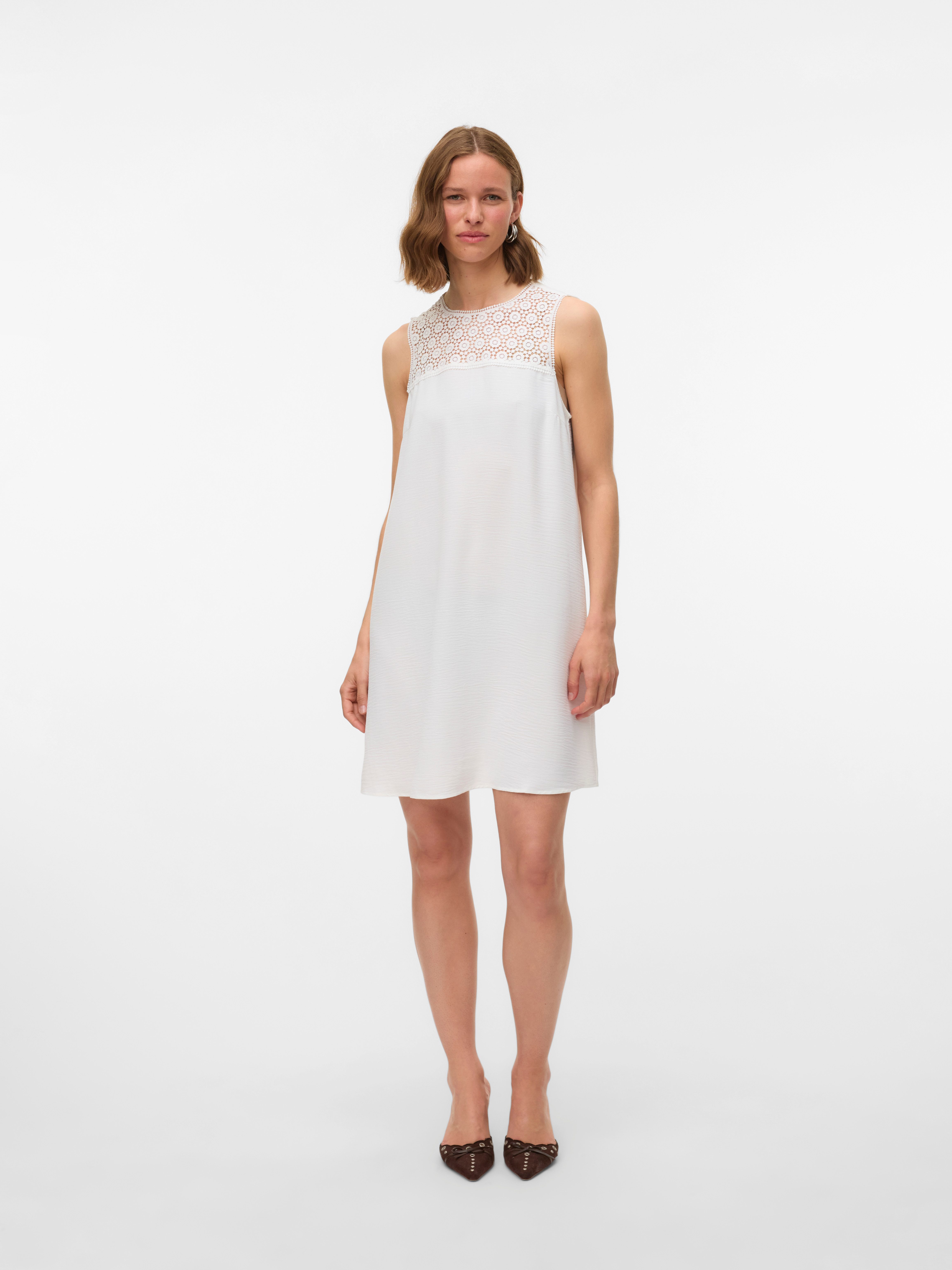 Vero Moda Mini-jurk VMALVA CROCHET SHORT DRESS WVN GA