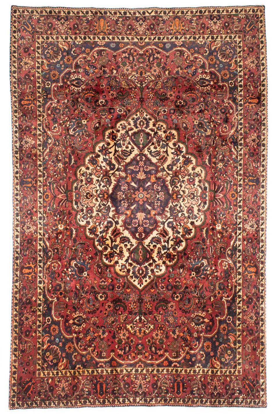 morgenland Wollen kleed Bachtiar medaillon rosso 305 x 211 cm Uniek exemplaar met certificaat