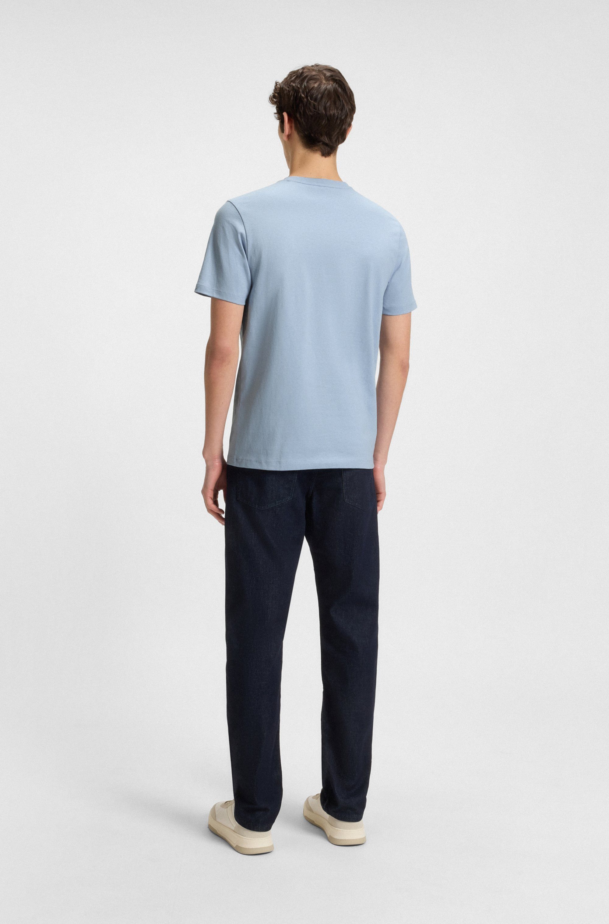 Boss Orange T-shirt Tales met boss-borduursel op de borst