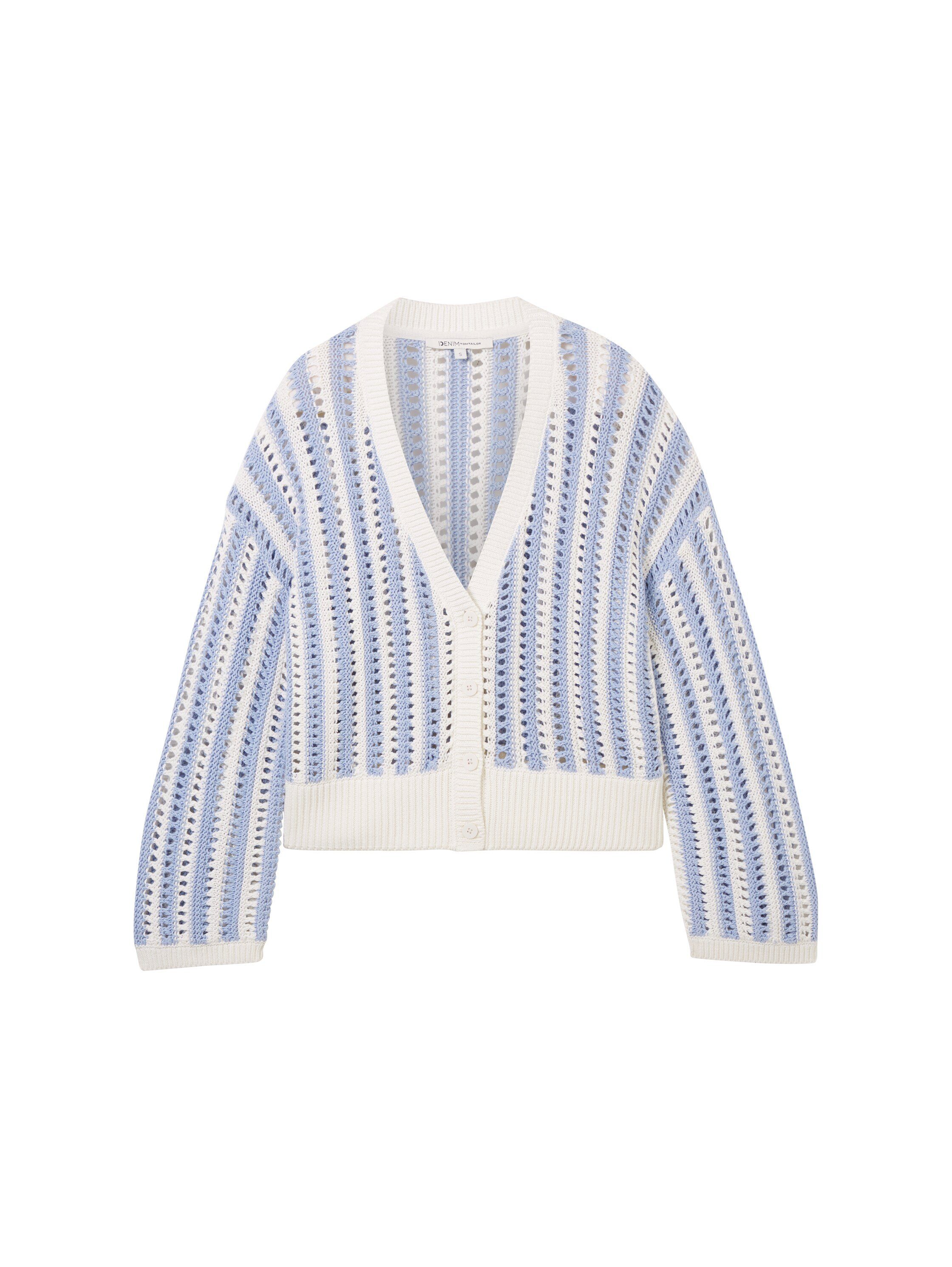 Tom Tailor Denim Cardigan van breiwerk en met knoopsluiting