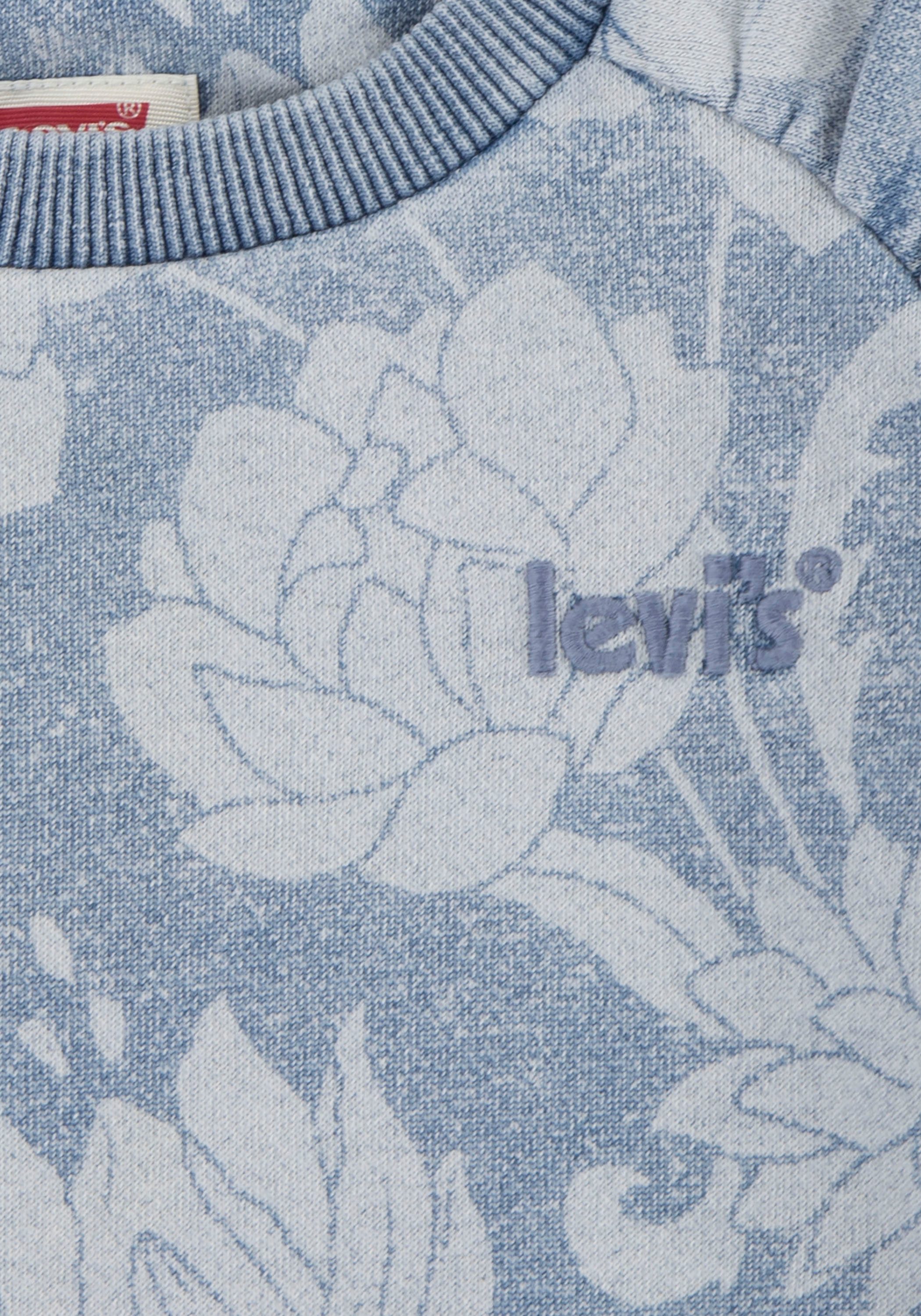 Levi's Kidswear Sweatshirt in used-look, allover bedrukt - voor meisjes