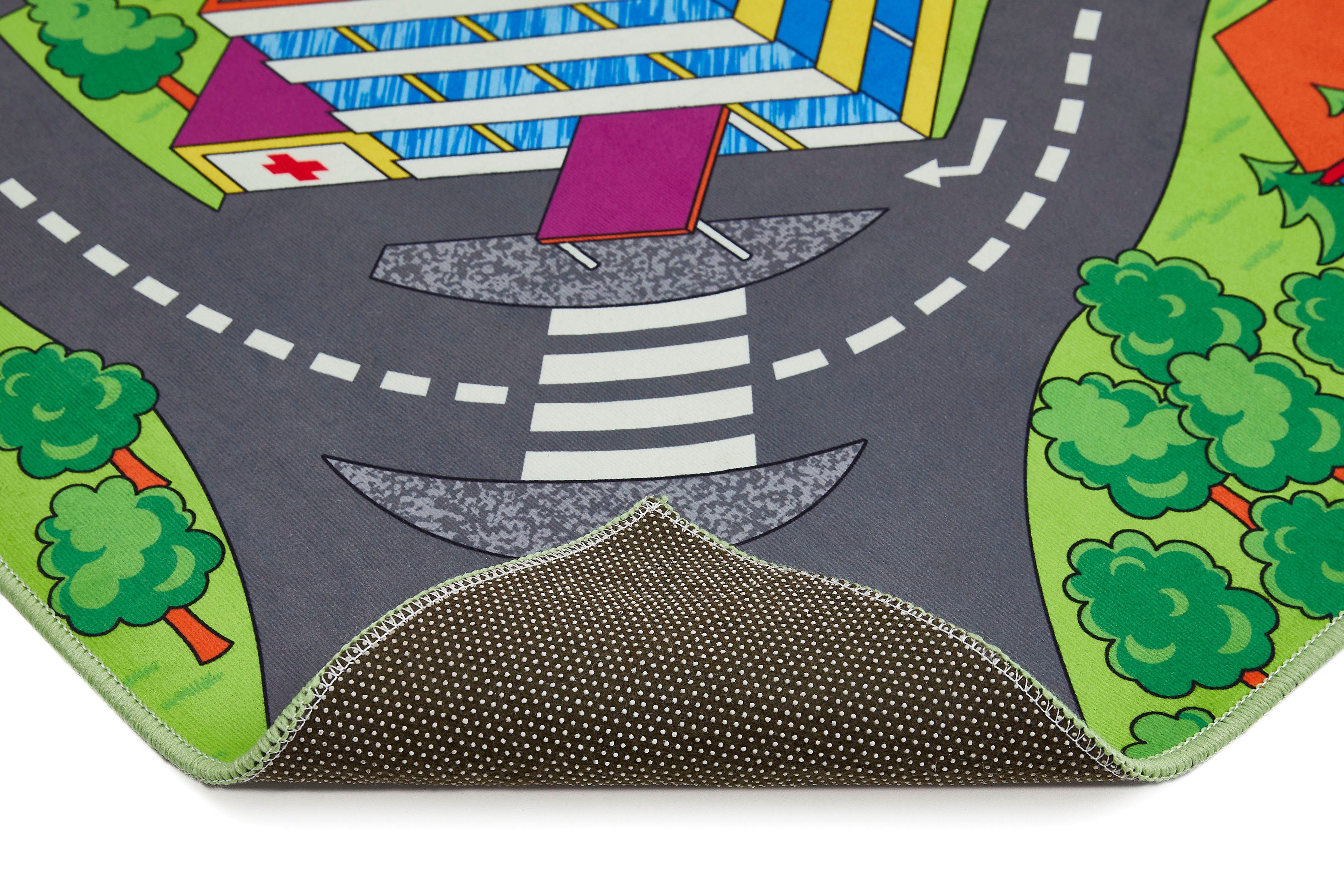 Andiamo Kindervloerkleed Street Straat speel tapijt, zachte speelmat, antislip