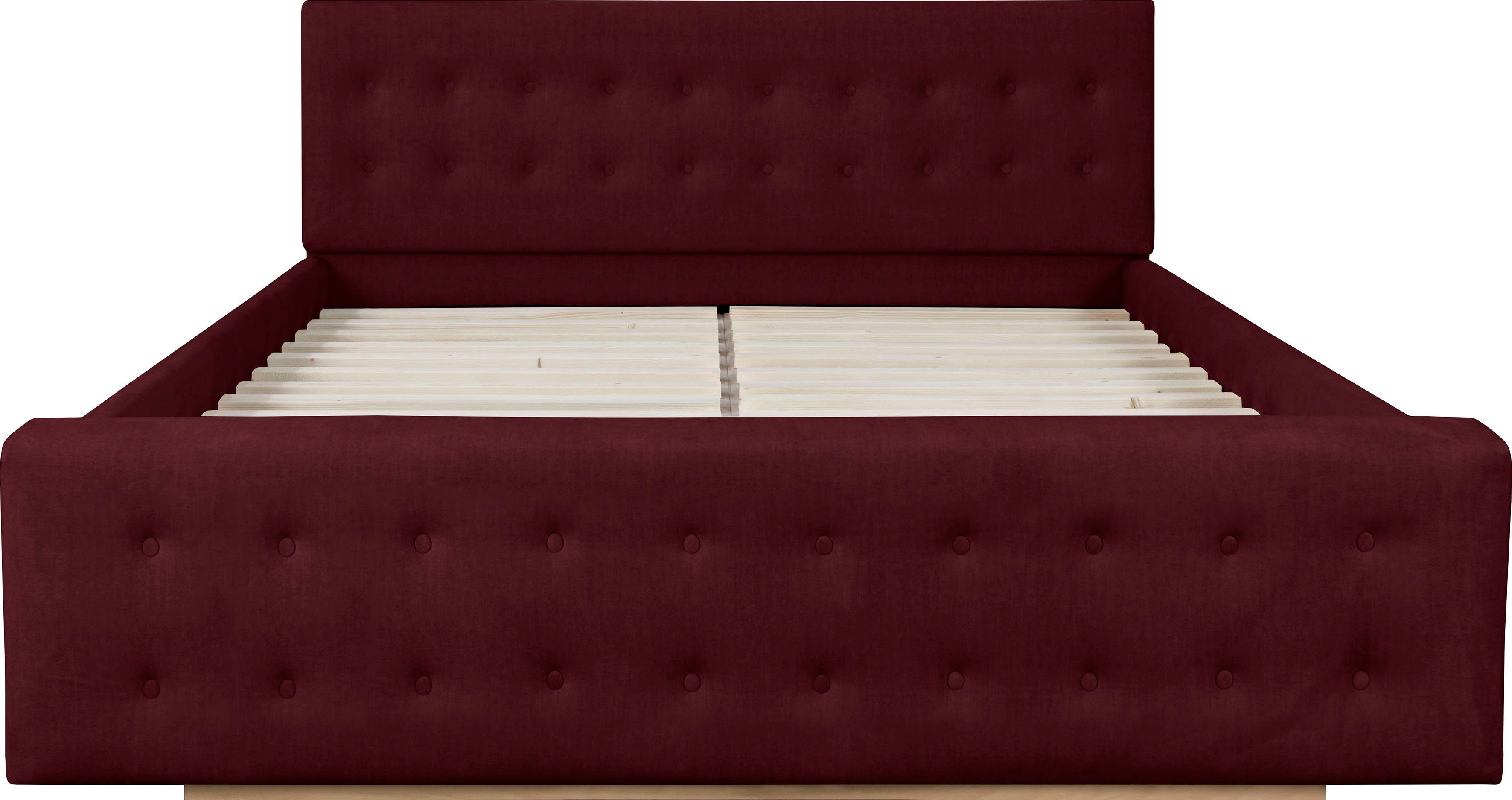 Home affaire Gestoffeerd bed Vaine in 5 breedten, ook in lengte 220 cm, incl. lattenrol