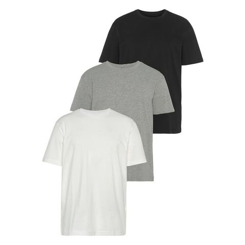 Man's World T-shirt perfect als t-shirt om ergens onder te dragen (3-delig, Set van 3)