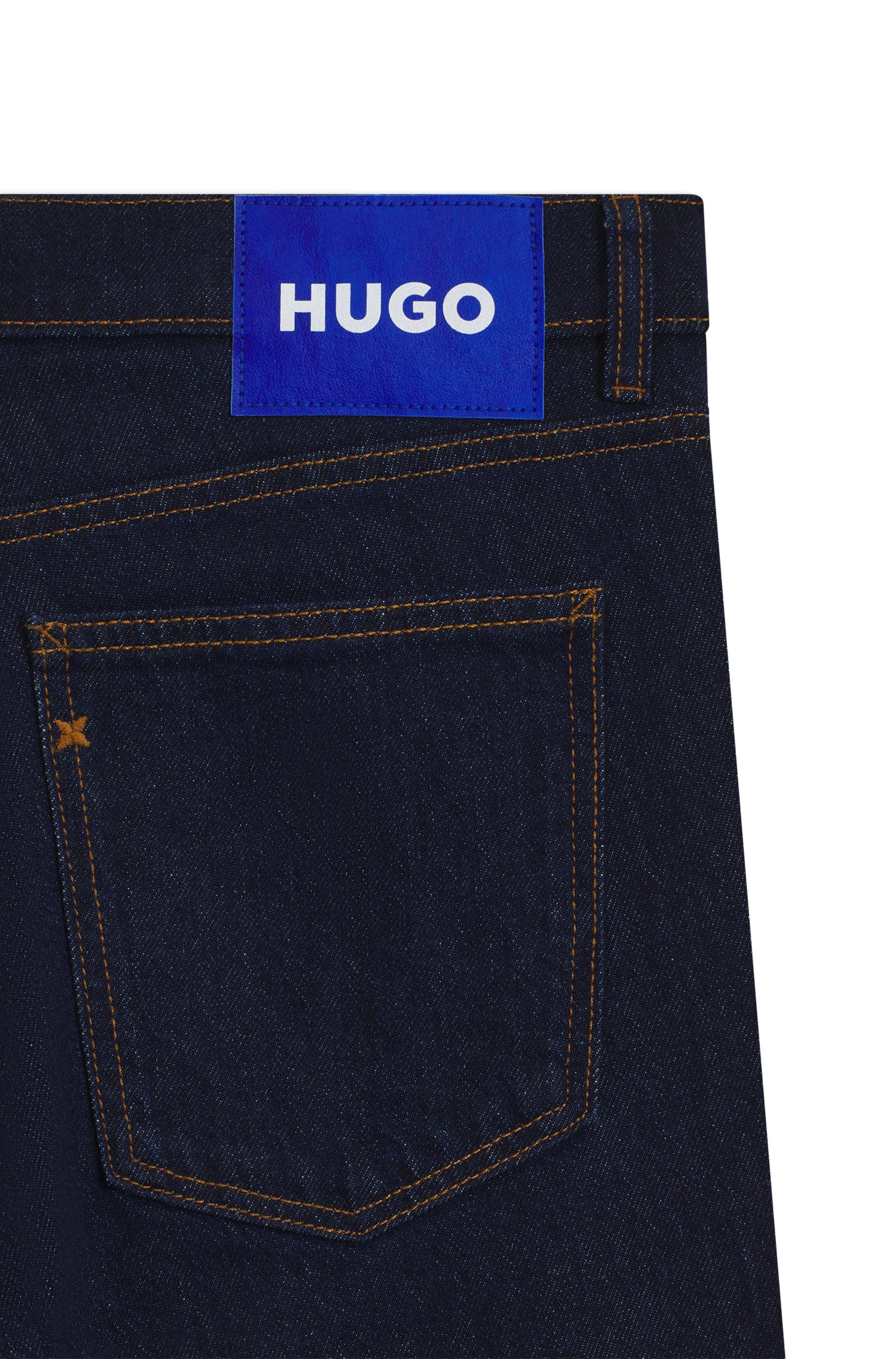 HUGO Blue Tapered jeans Brody met stone-washed-finish