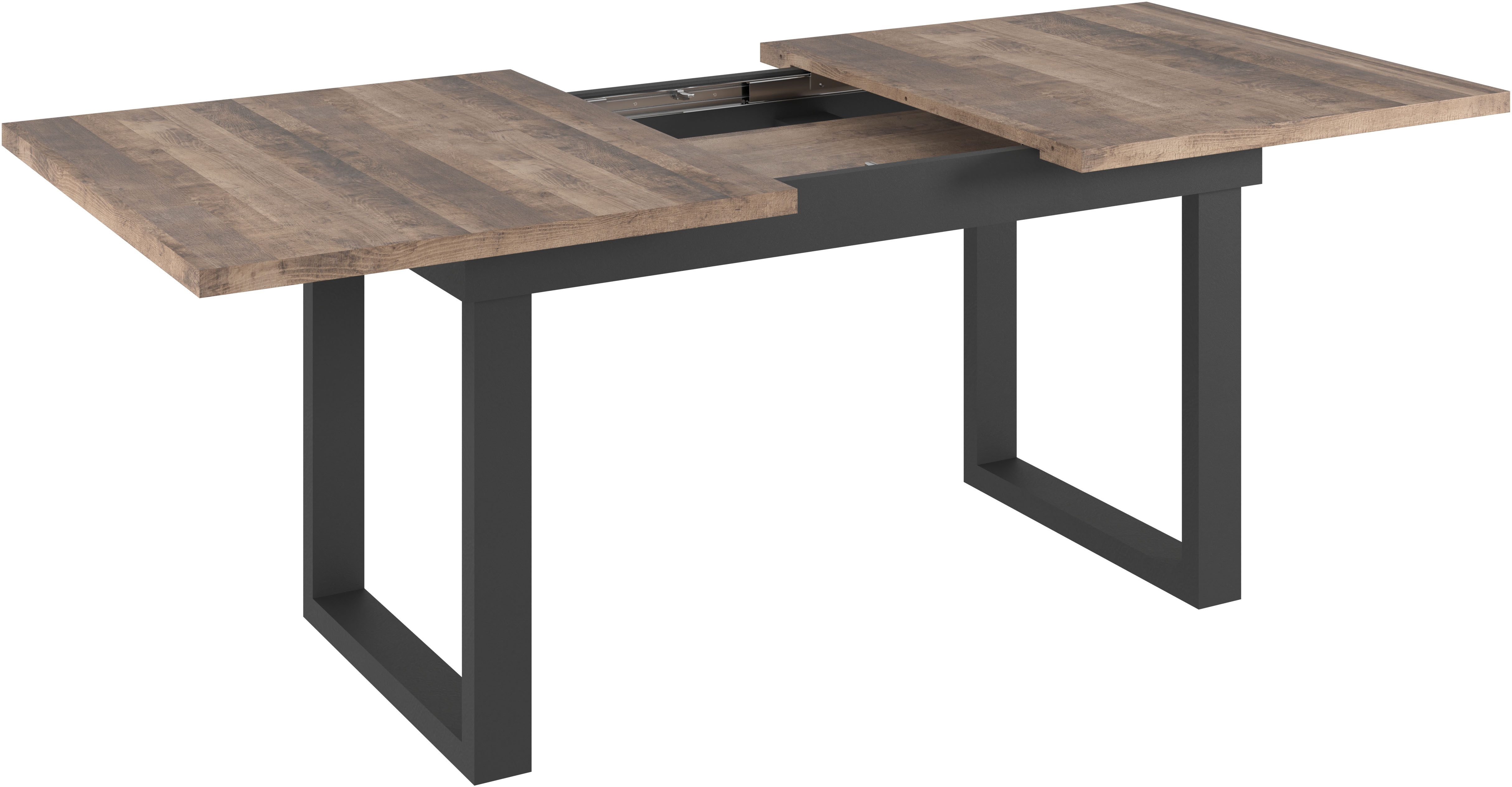 INOSIGN Eettafel Valencia Synchro-uitvoering, metalen runners, uitschuifbaar tot 200 cm