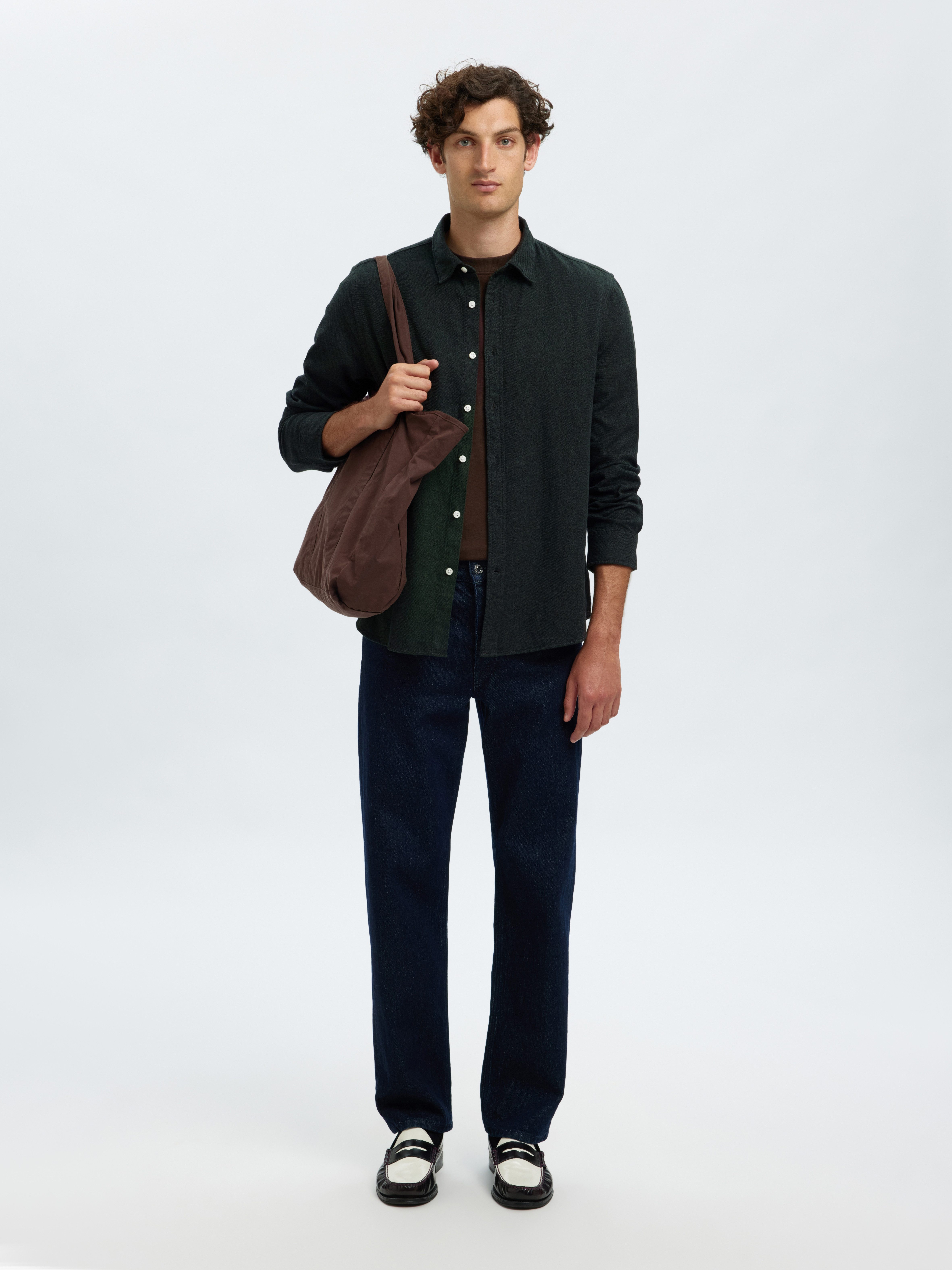 SELECTED HOMME Overhemd met lange mouwen SLHREGNOAH BRUSHED TWIST SHIRT LS NOOS