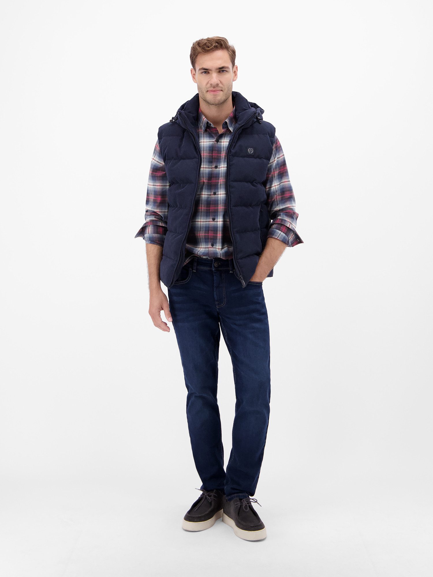 Lerros Flanellen overhemd LERROS Heren flanellen overhemd - Klassiek. Cool. Combineerbaar.