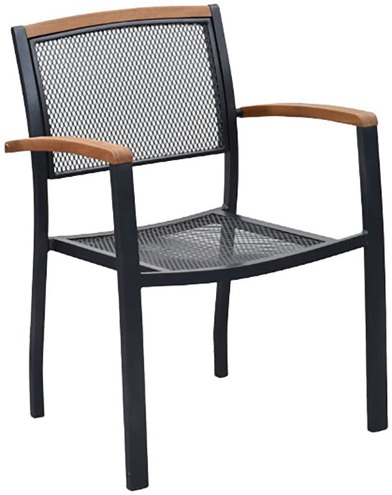 MERXX Tuinstoel "Tilos" stapelbaar (voordeelset, 2 stuks) tuinstoelen grijs