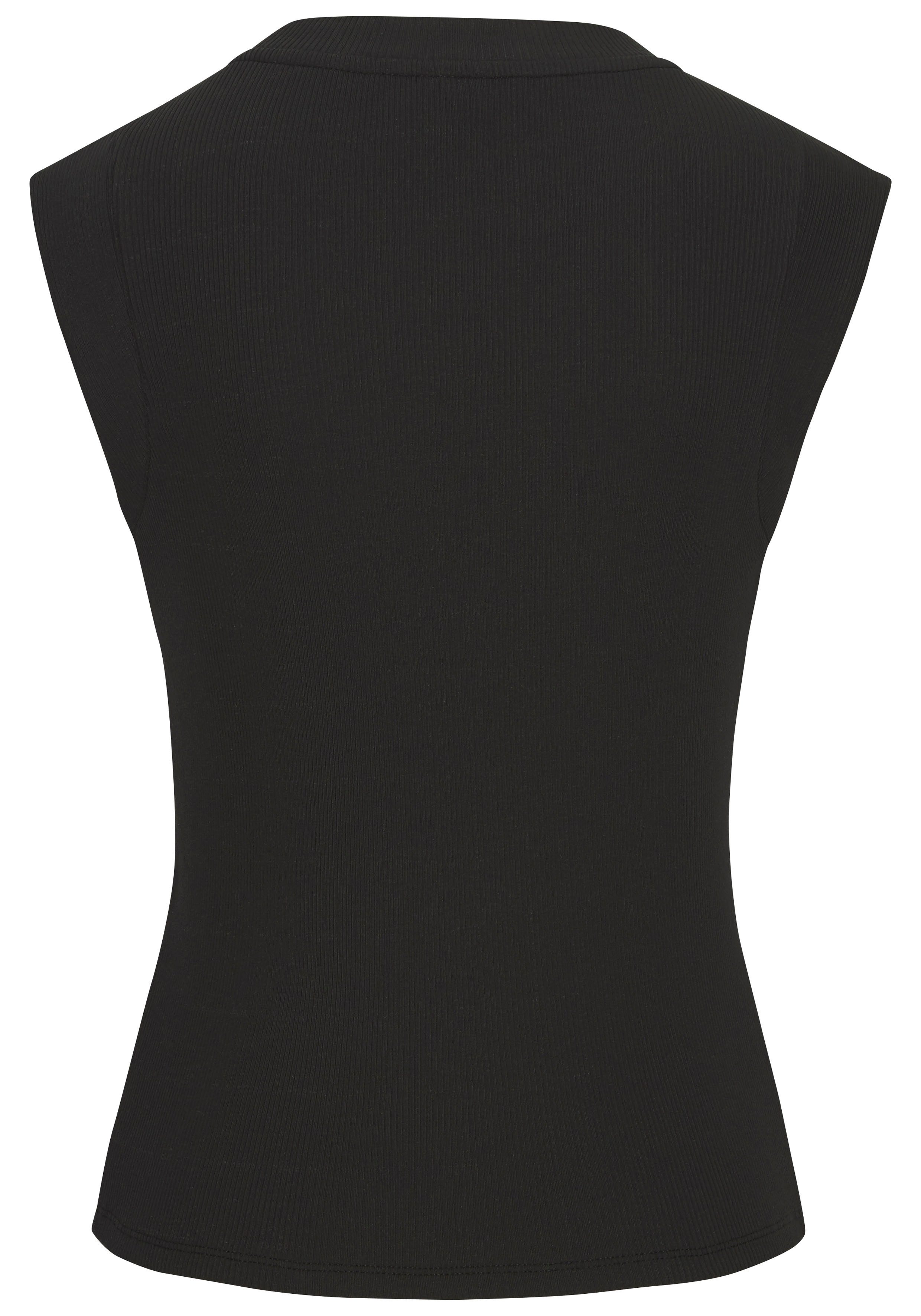Lascana Geribde tanktop met brede schouderbanden, nauwsluitende pasvorm