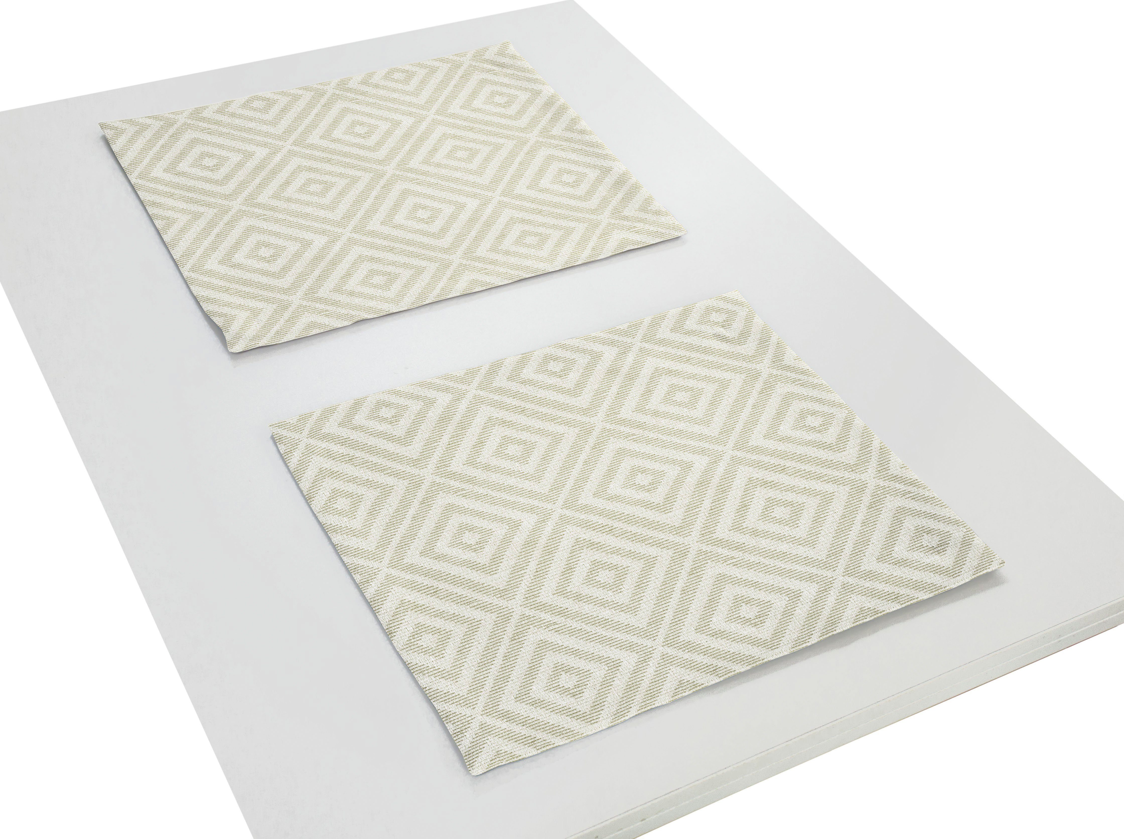 Wirth Set placemats Telfort (2 stuks) tafelkleden grijs