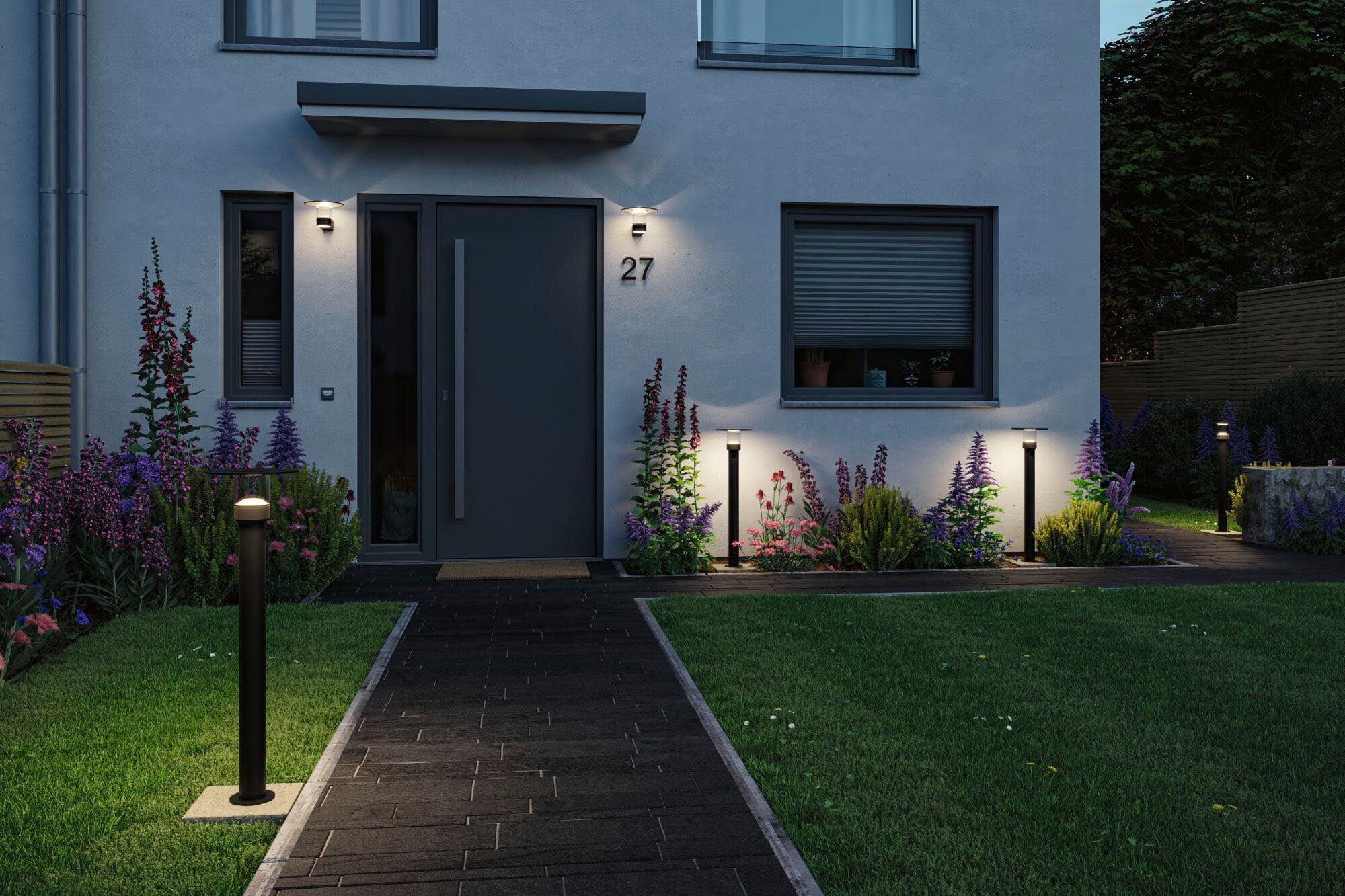 Paulmann Led-tuinverlichting Sienna 230V Poller lamp zeewaterbestendig, met pir-sensor