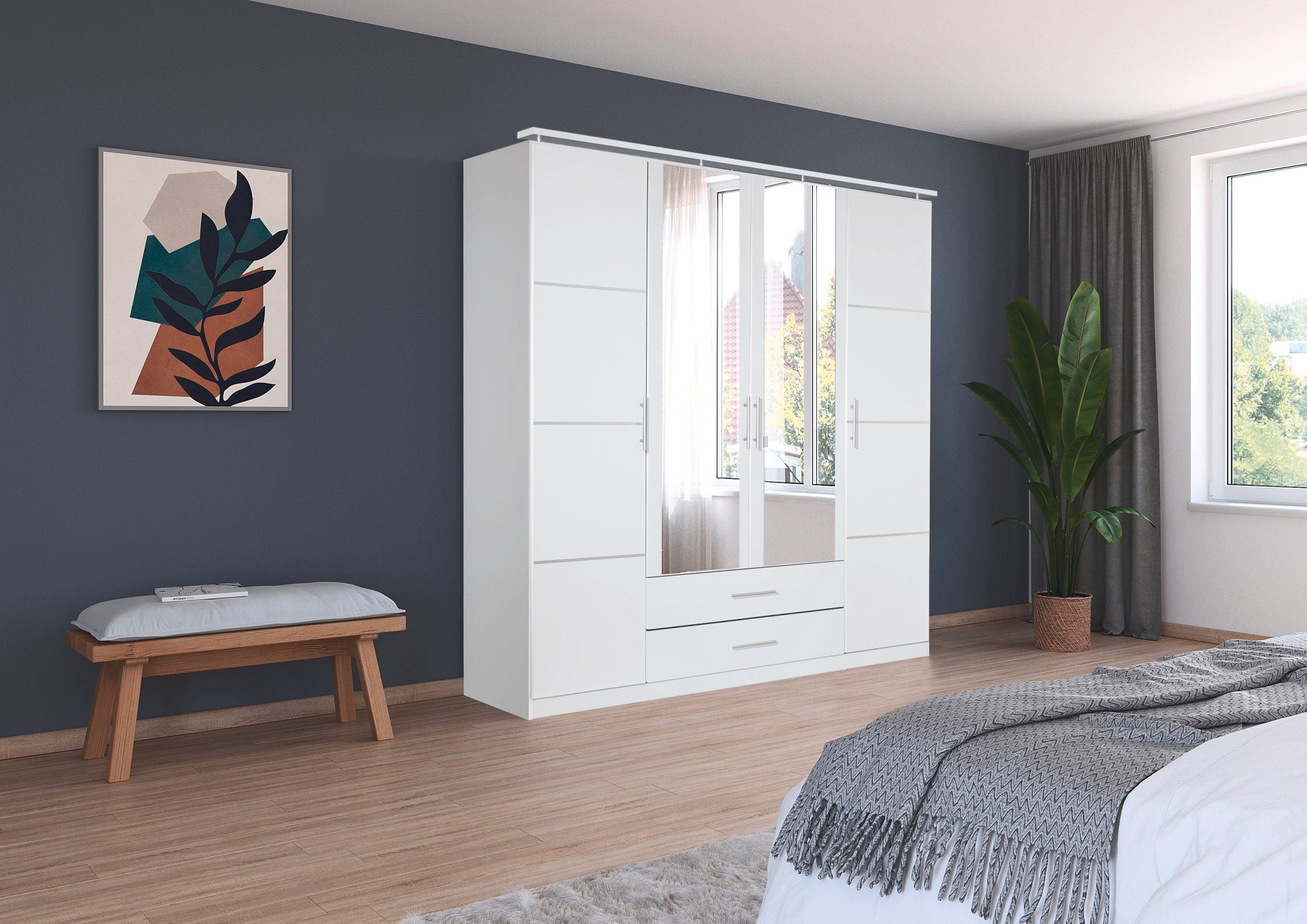 rauch Draaideurkast Micro met elegante panelen en praktische externe laden