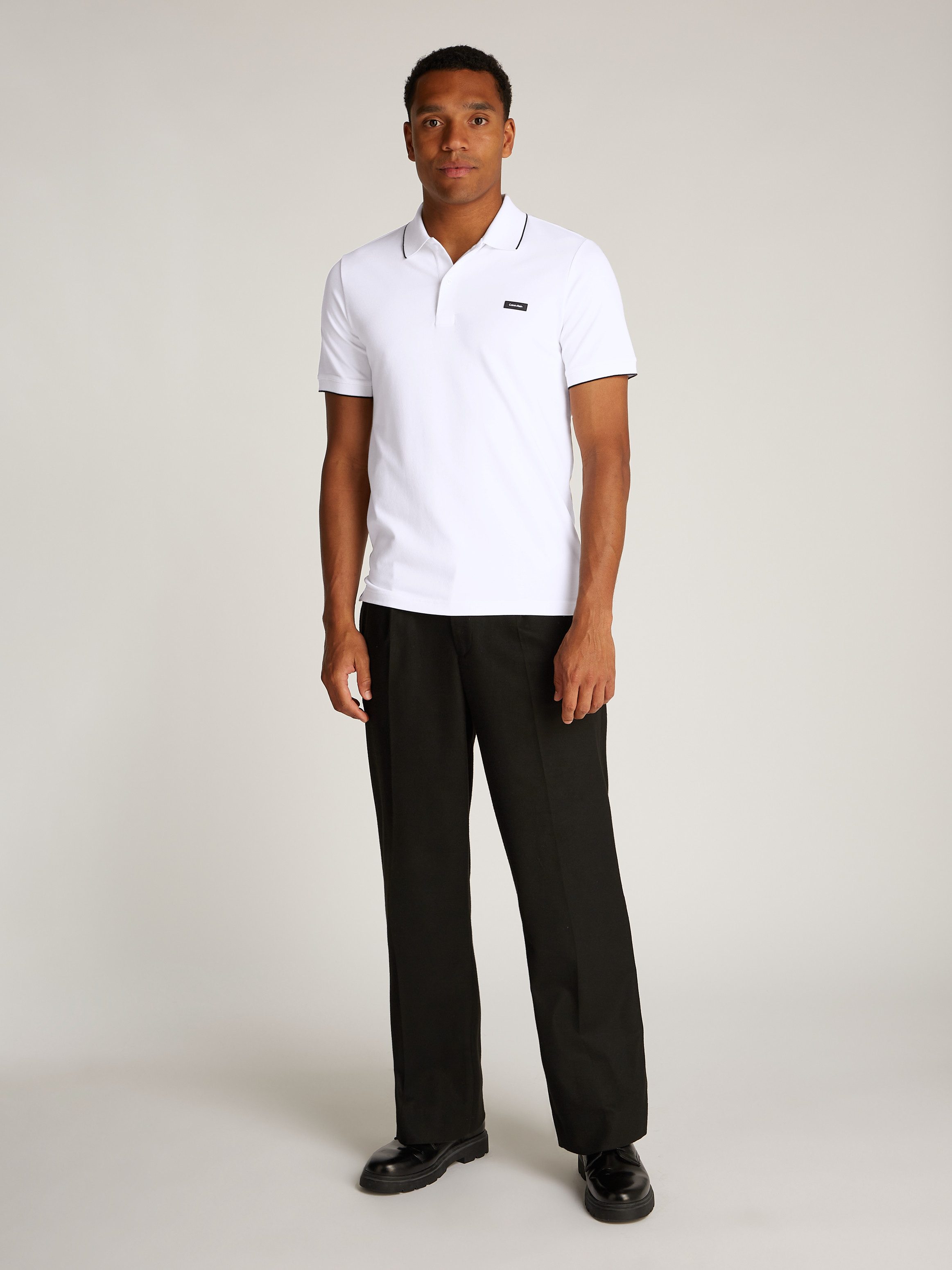 Calvin Klein Poloshirt STRETCH PIQUE TIPPING POLO