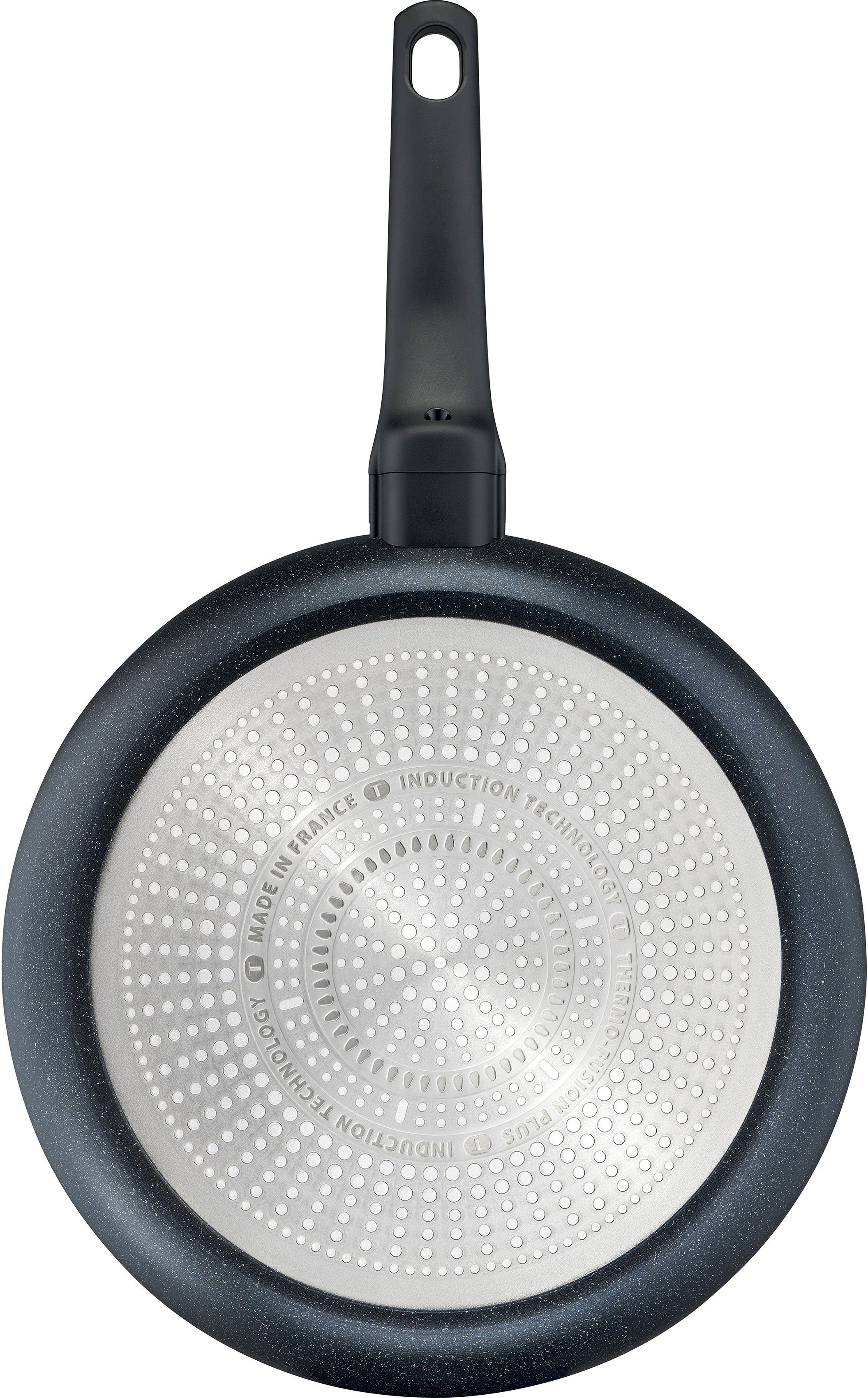 Tefal Koekenpan Black stone Aluminium, Mineralia anti-aanbak, thermo-signaal, voor alle kookplaten, inductie (1-delig)