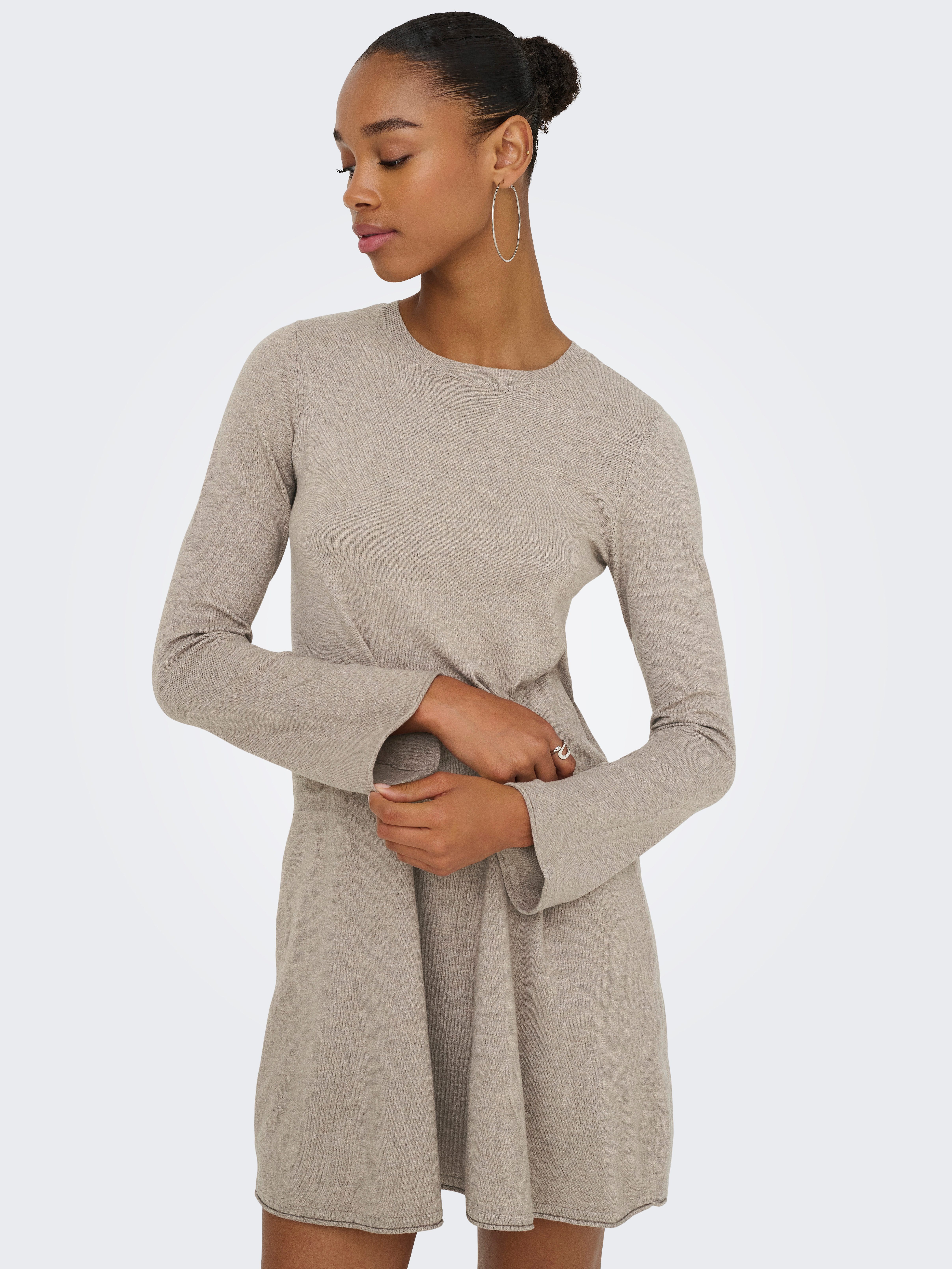 Only Midi-jurk ONLAMALIO LIFE LS ONECK DRESS KNT