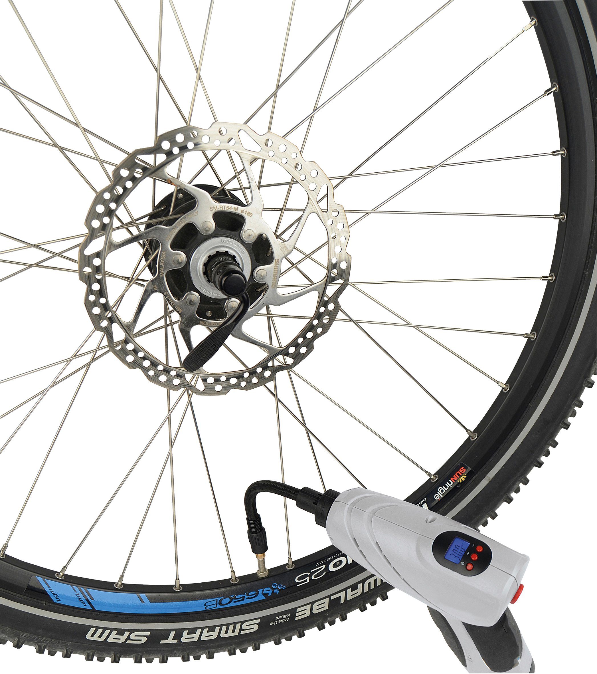 Brüder Mannesmann Werkzeuge Draadloze handcompressor Accu-luchtpompje 12 V/1,5 Ah