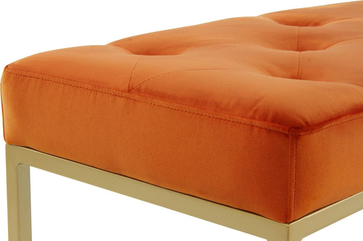 Kayoom Zitbank Diaz 125, Elegante uitstraling door goudkleurig frame, biedt meerdere zitplaatsen (1 stuk)