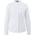 comma klassieke blouse in elastische katoenmix wit