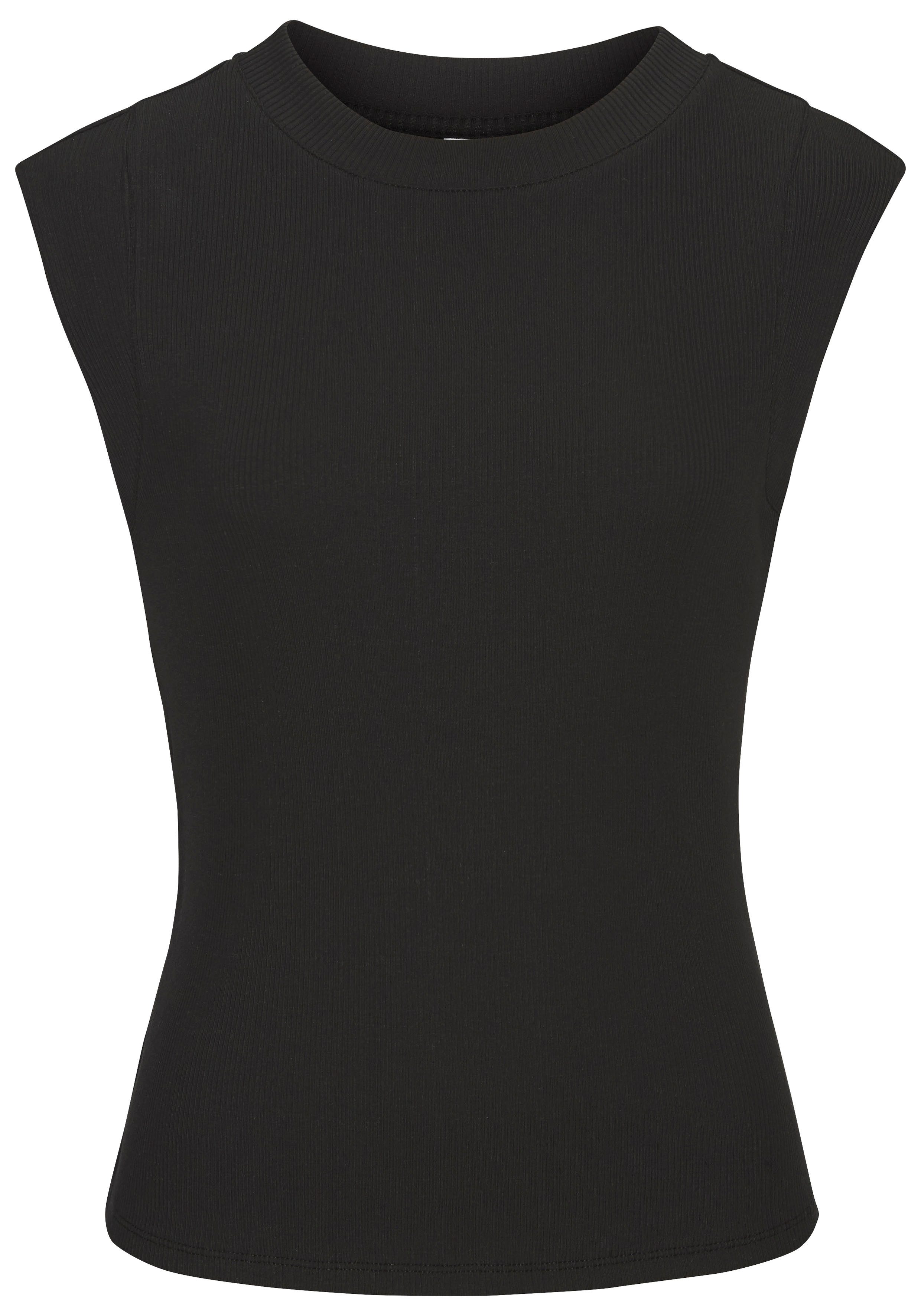 Lascana Geribde tanktop met brede schouderbanden, nauwsluitende pasvorm