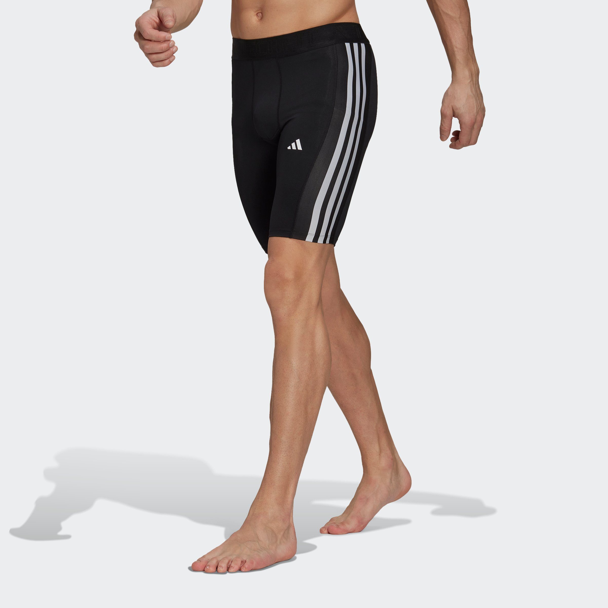 adidas Performance Short TECHFIT 3STREPEN TRAINING KURZE TIGHT (1-delig) heren bermuda broeken maat S zwart