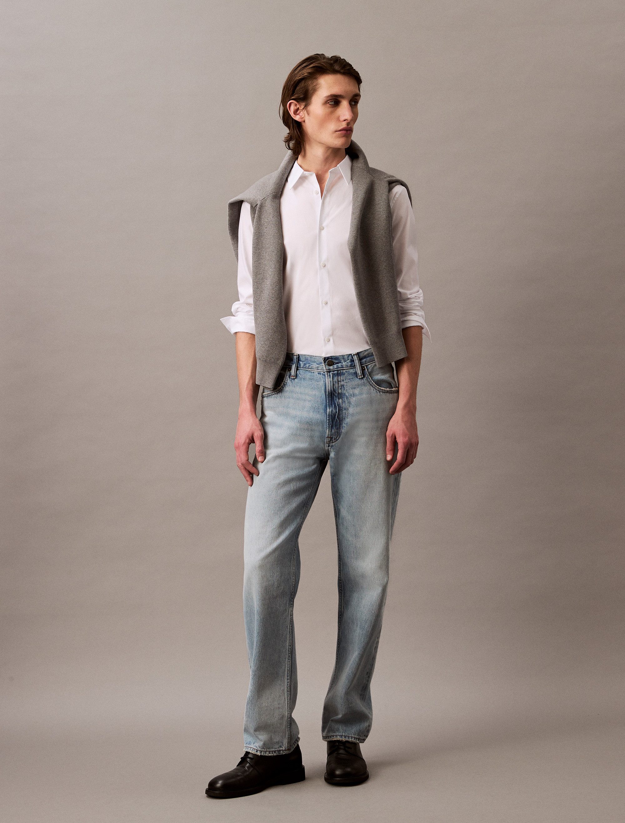 Calvin Klein Overhemd met lange mouwen LS SOLID STRETCH SLIM SHIRT