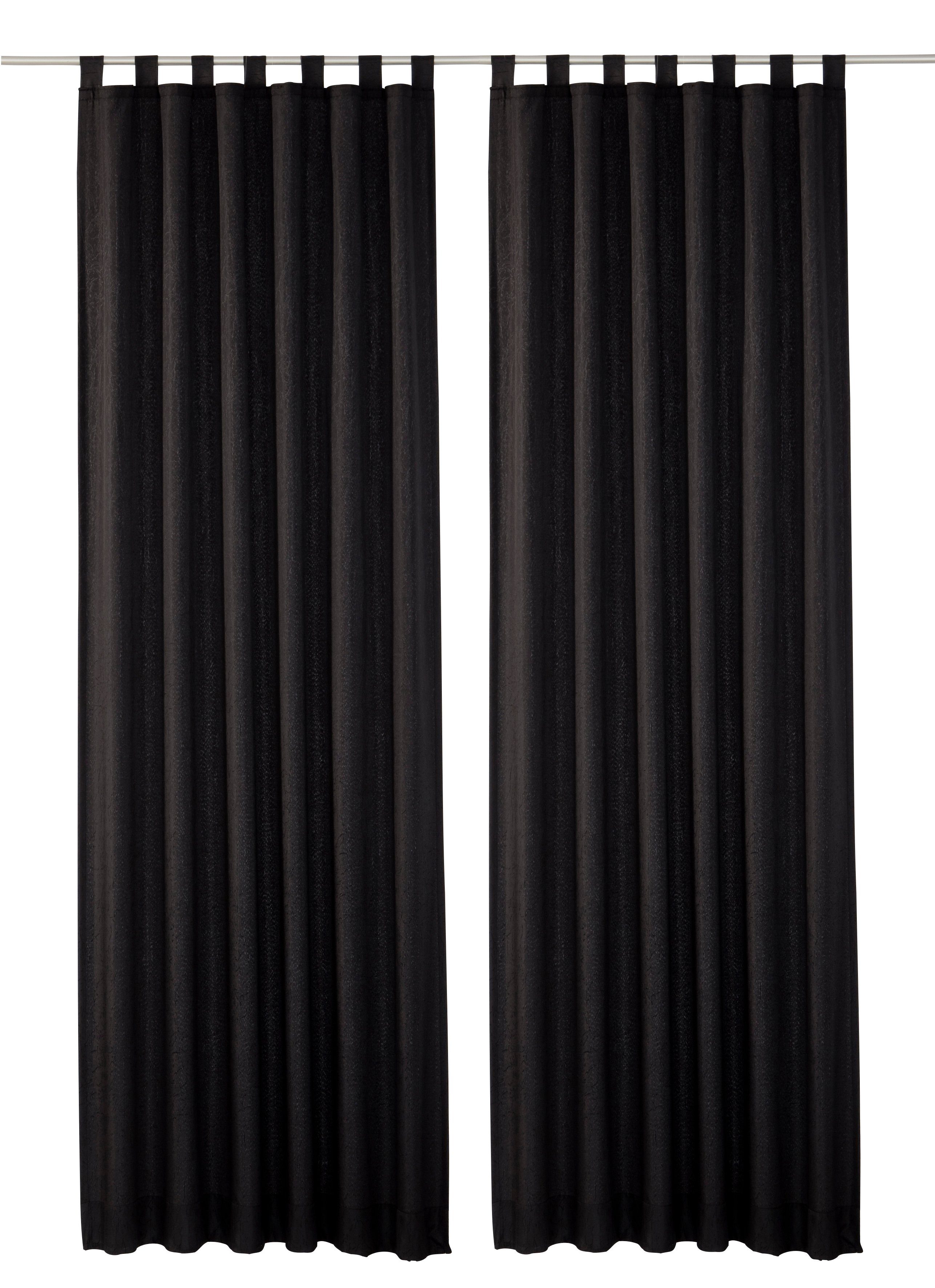 Wirth Gordijn Lahnstein (2 stuks) kant & klaar gordijnen maat hxb: 245x132 cm zwart