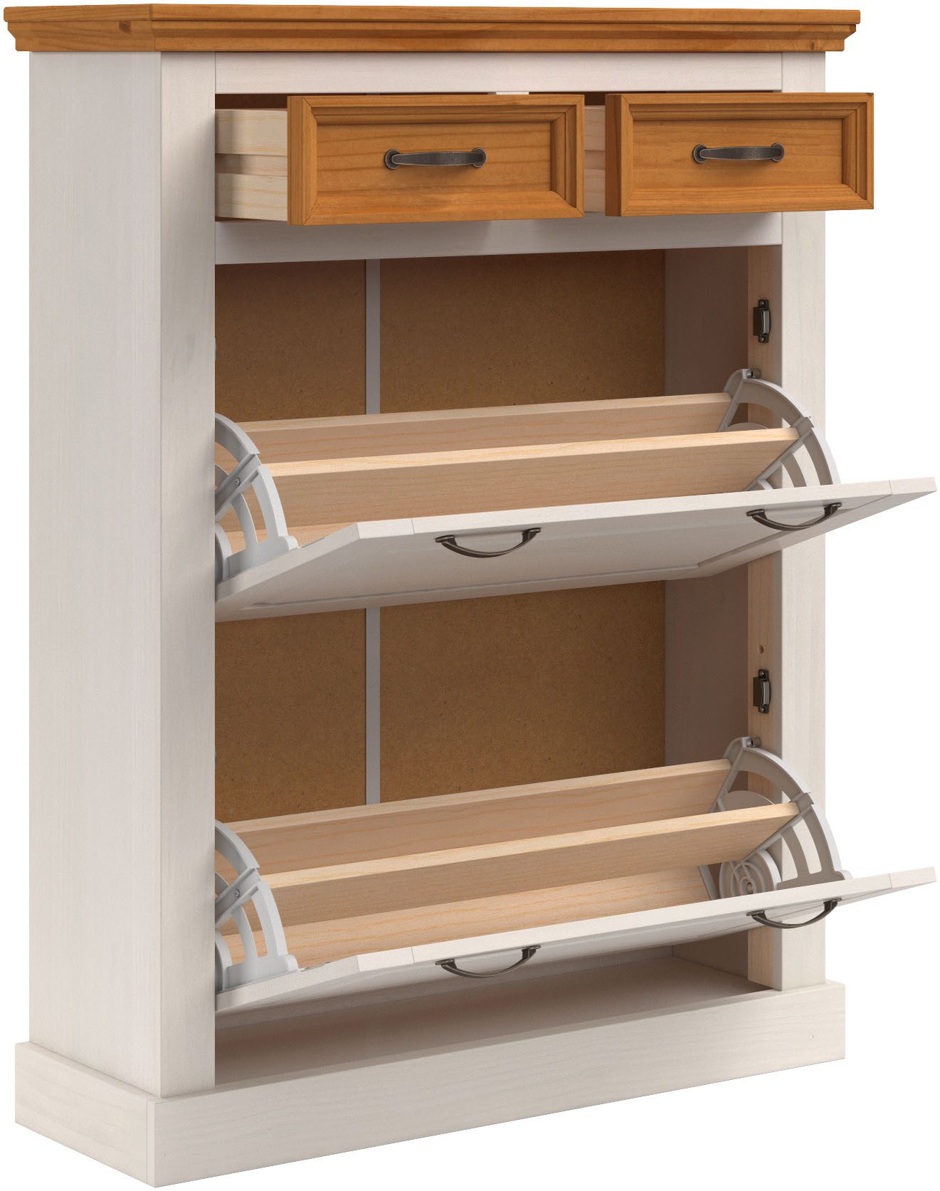Home affaire Schoenenkast Selma met 2 kleppen en 2 lades, breedte 90 cm