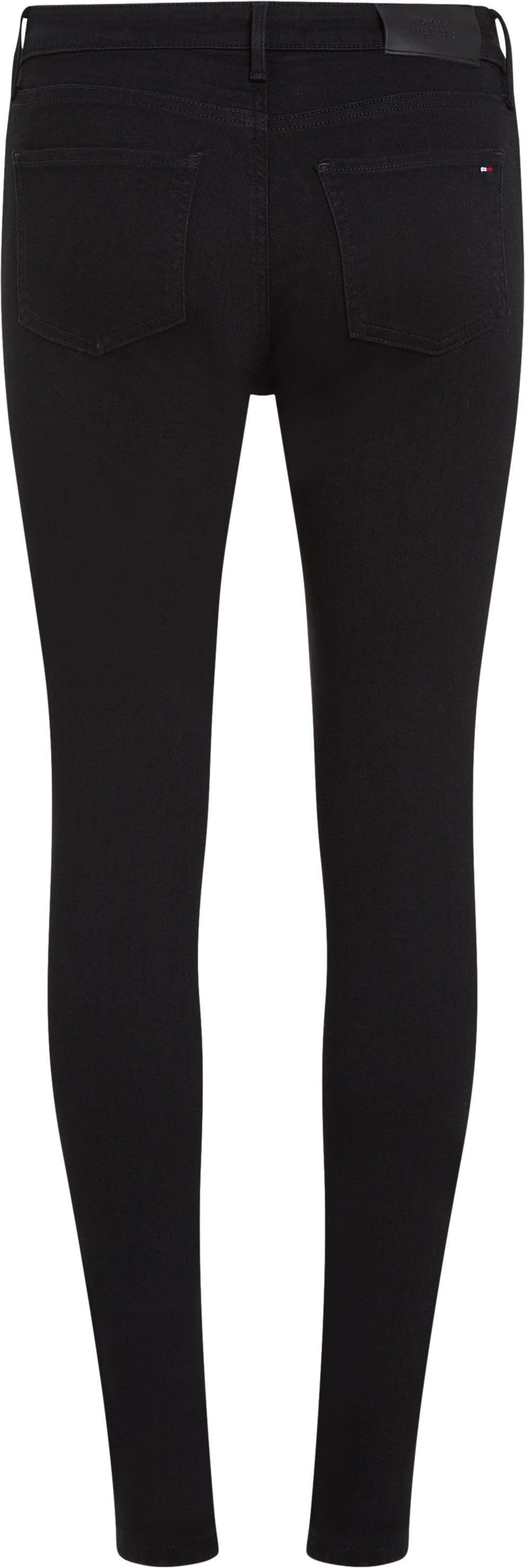 Tommy Hilfiger Skinny fit jeans COMO Skinny Regular Waist met logo-badge, in enkel-lengte