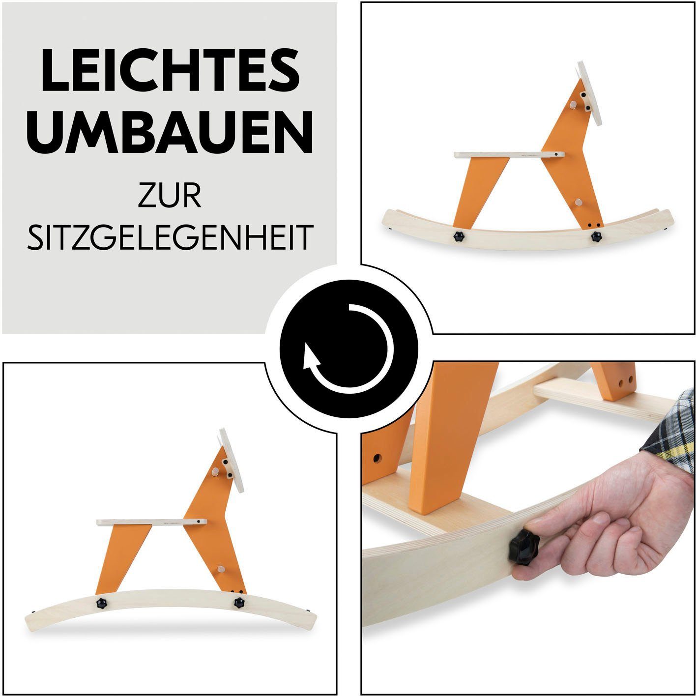 Hauck Schommeldier Rock N Swing Fuchs FSC®- beschermt bos - wereldwijd