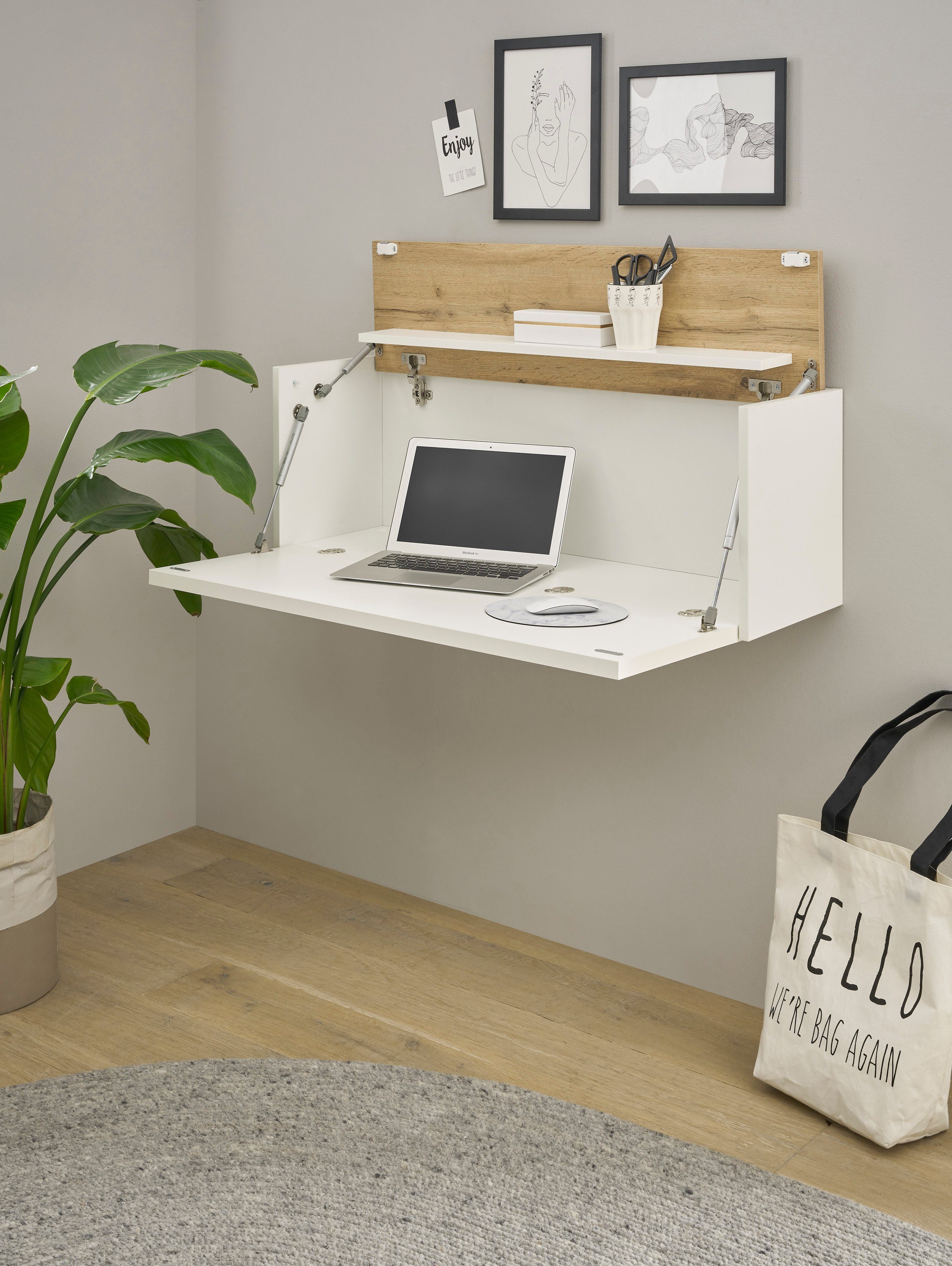 INOSIGN Wandsecretaire City/Giron tijdloos modern, gezellig thuiskantoor, breedte 100 cm
