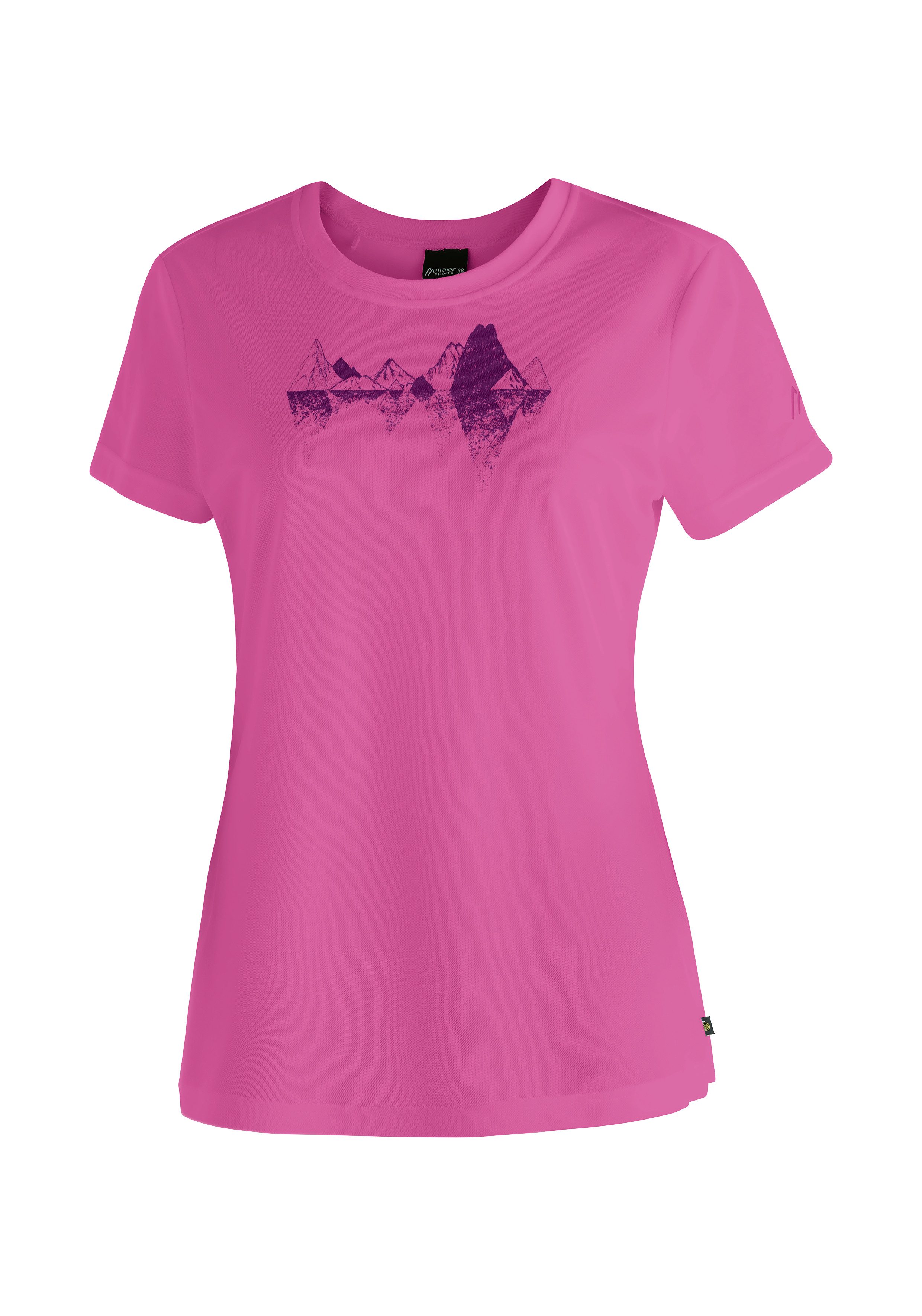 Maier Sports T-shirt Tilia Pique W Dames functioneel shirt vrijetijdsshirt met print