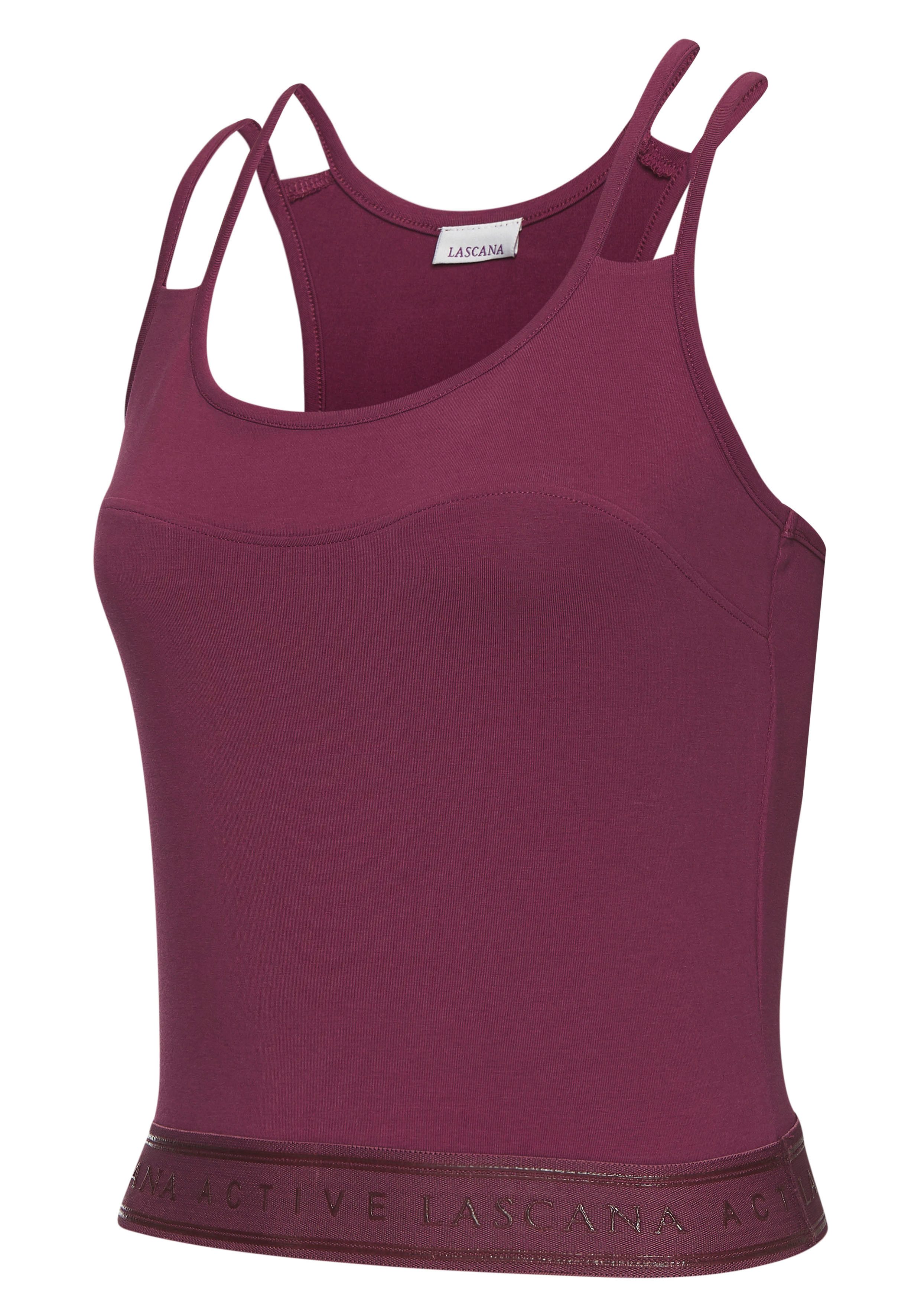 active by Lascana Crop-top met een deelnaad