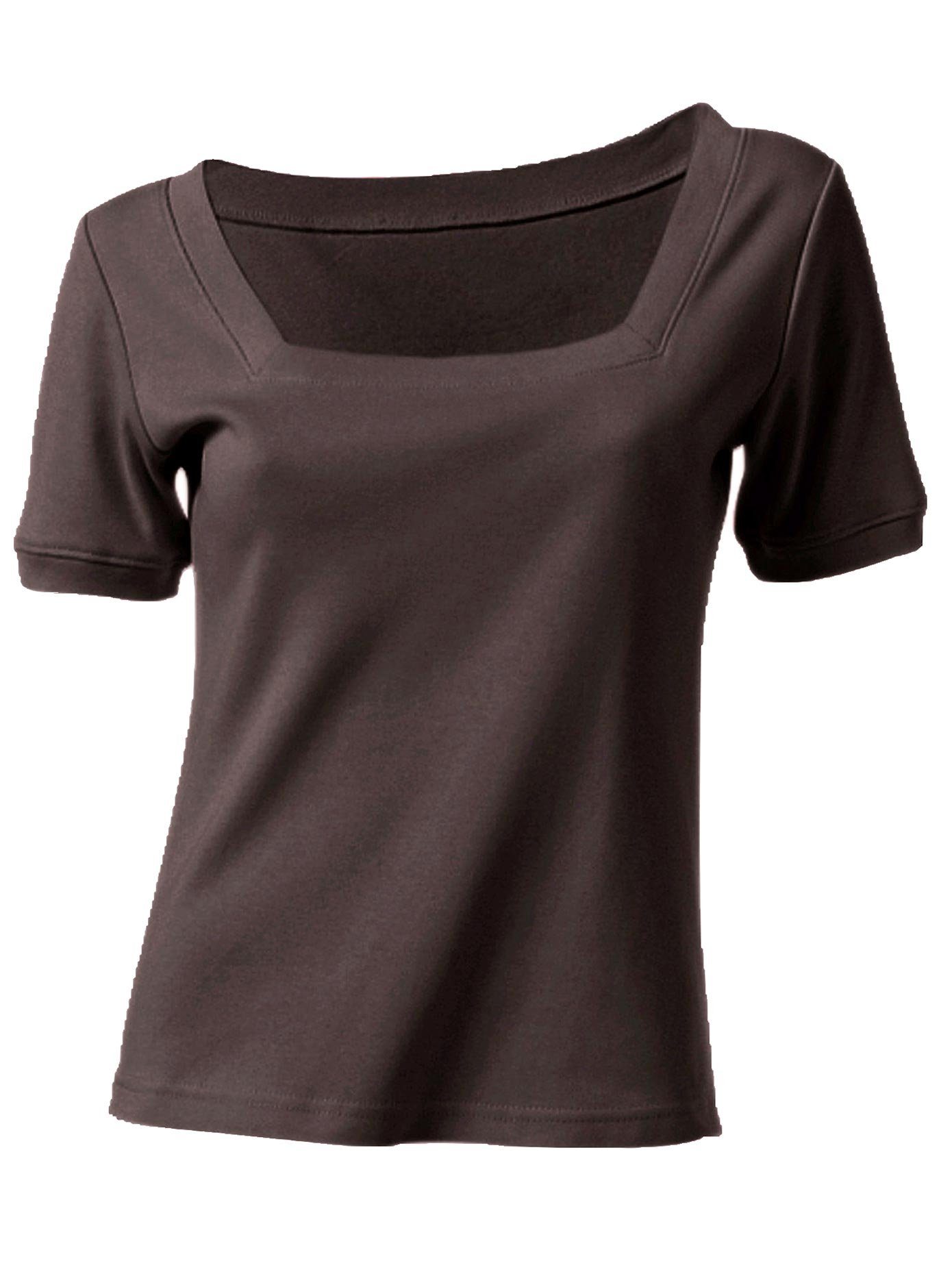 heine Shirt met korte mouwen Shirt met carréhals (1-delig)
