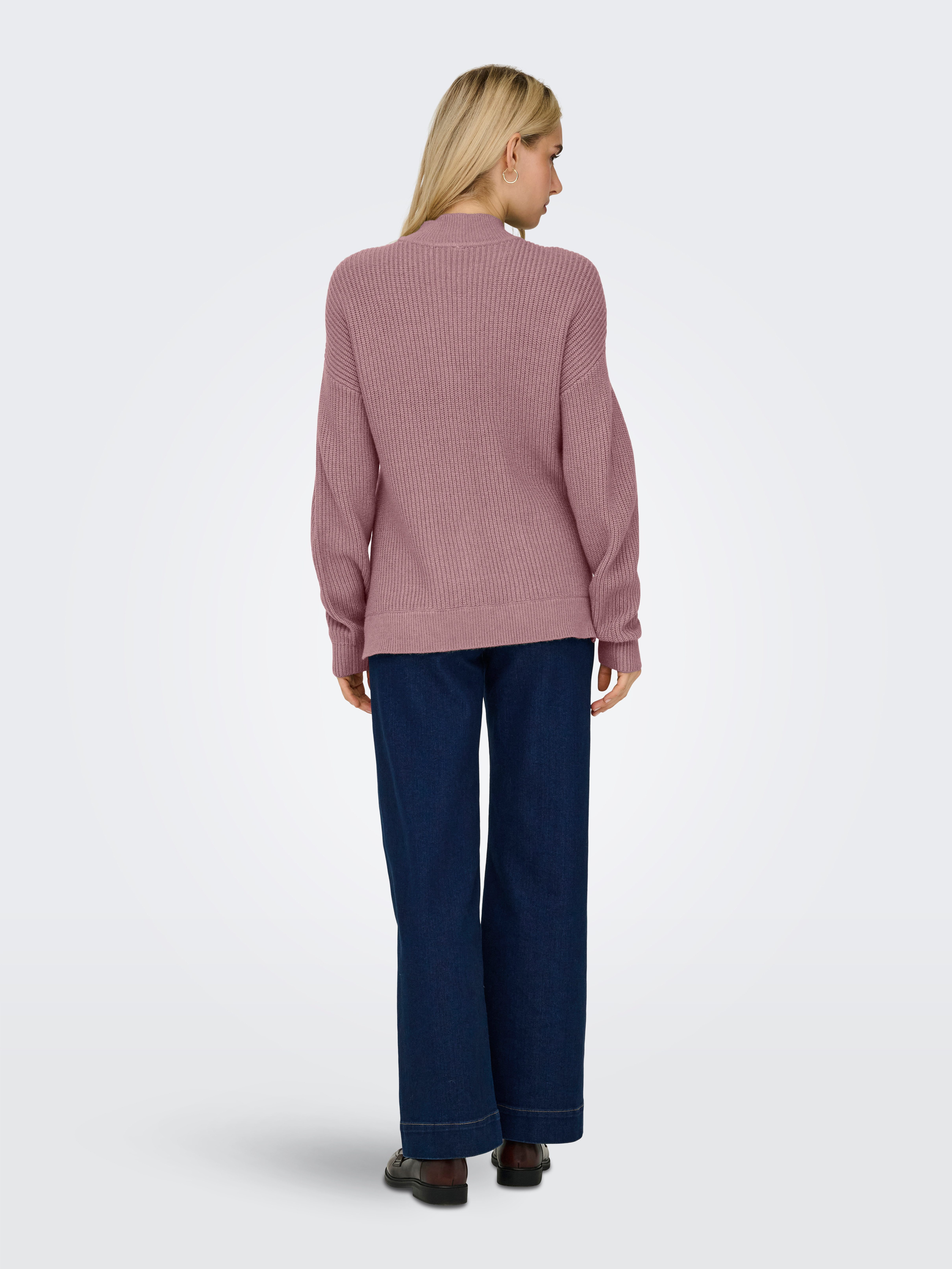 Only Gebreide trui ONLNELI LS HIGHNECK RIB PULLOVER EX KNT