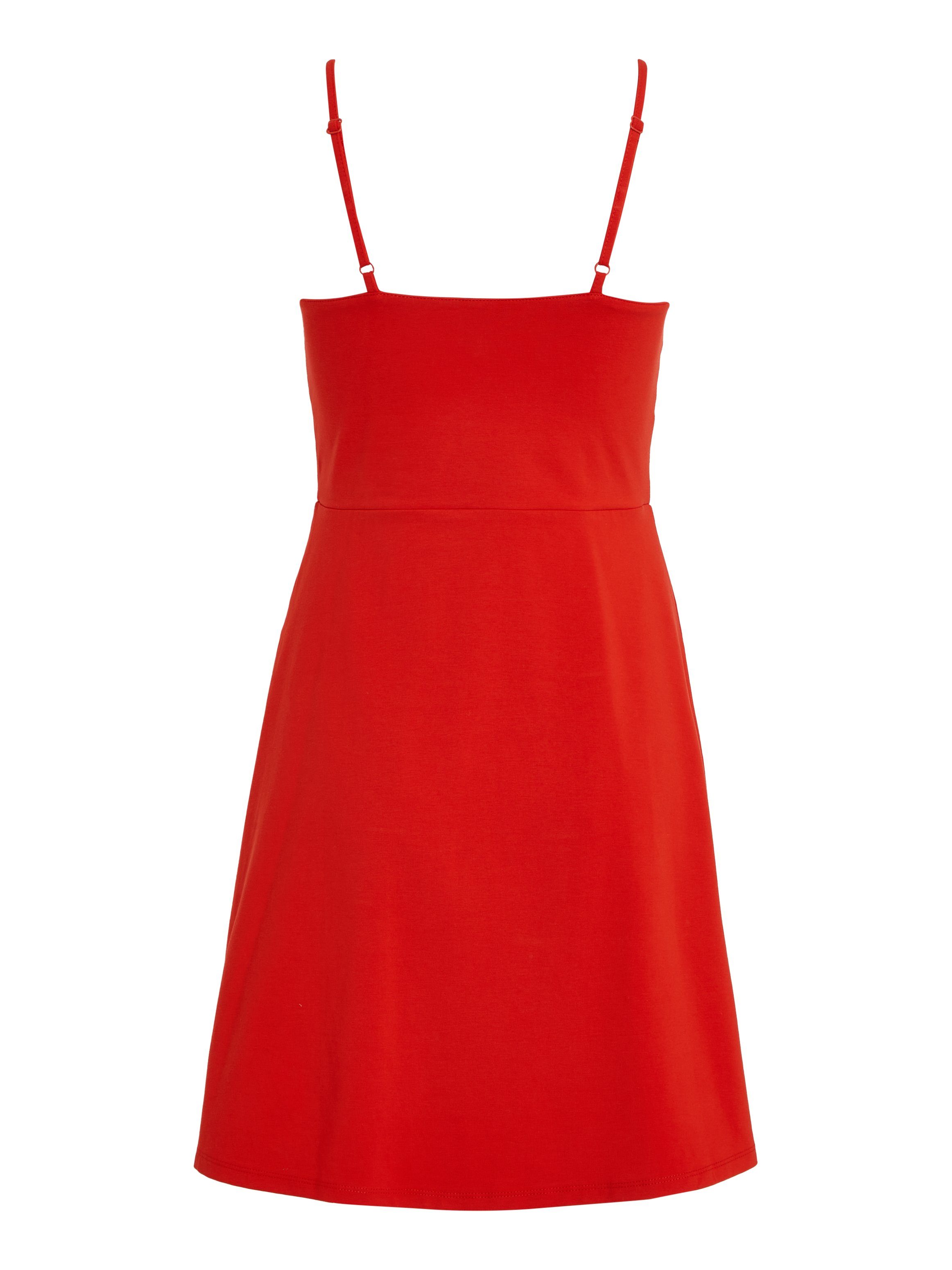 TOMMY JEANS Jurk met spaghettibandjes TJW ESSENTIAL STRAP FLARE DRESS met verstelbare spaghettibandjes