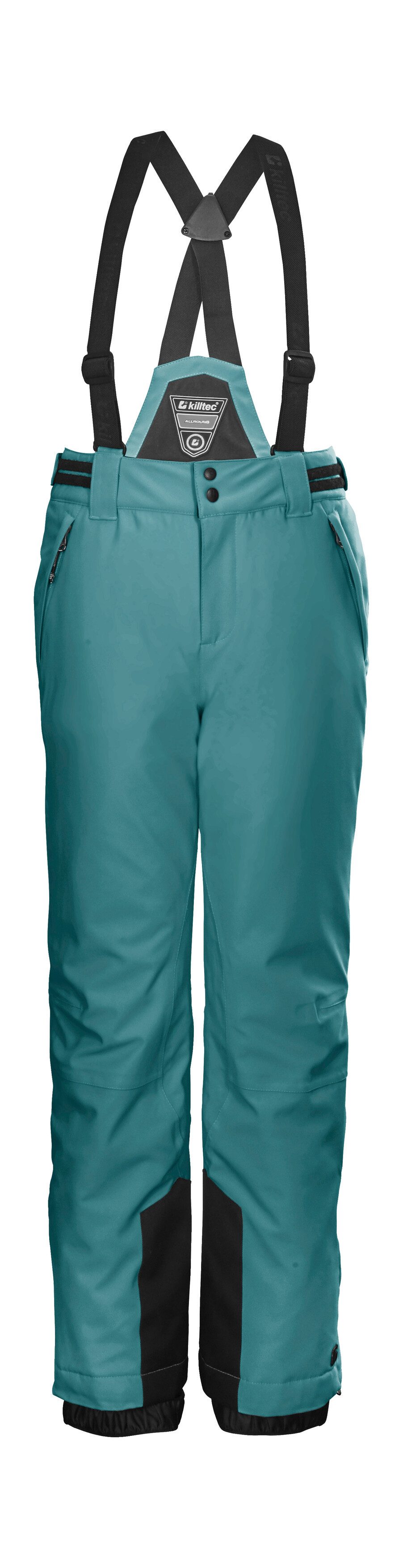 Killtec Skibroek KSW 77 GRLS SKI PNTS waterdicht, ademend, afneembare bretels, verstevigde zijband meisjes broeken & leggings maat 128 groen
