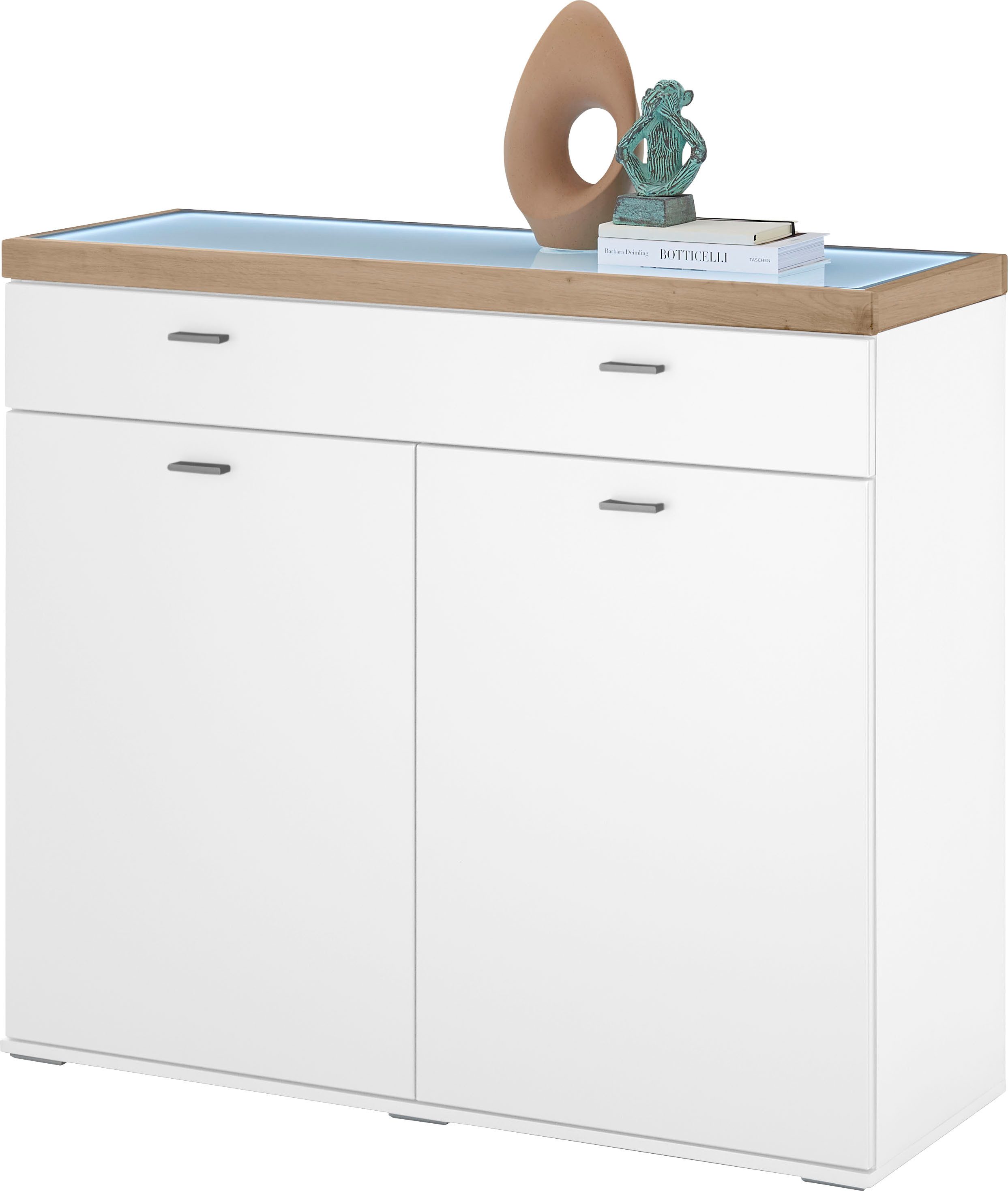 set one by Musterring Dressoir Lancaster Dielen inclusief led-verlichting, met een lade, breedte 121 cm
