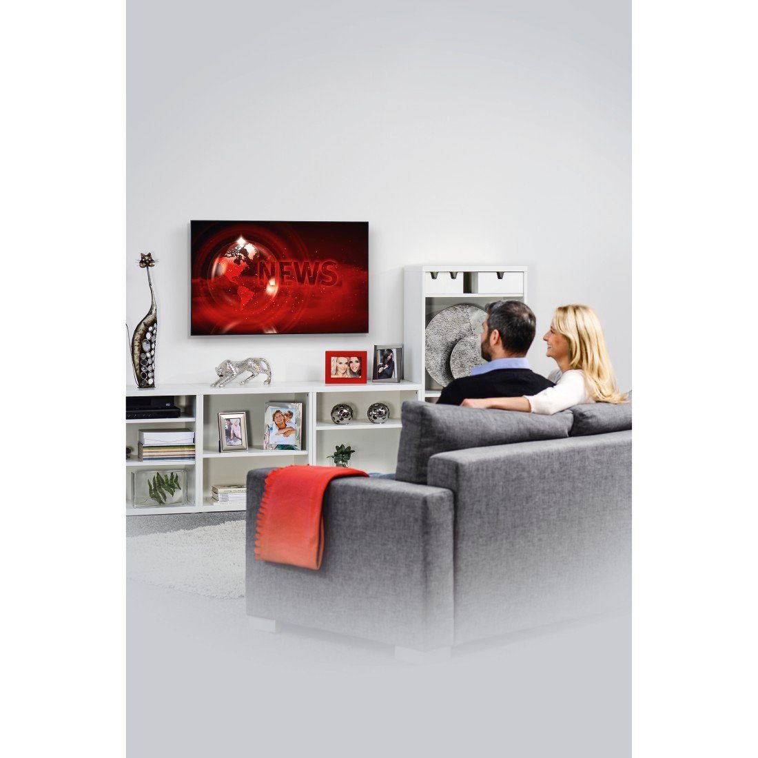 Hama Tv-wandhouder TV-beugel, plat, stijf, 94 - 229cm (37" - 90"), 43", 50", 55", 65", 75"