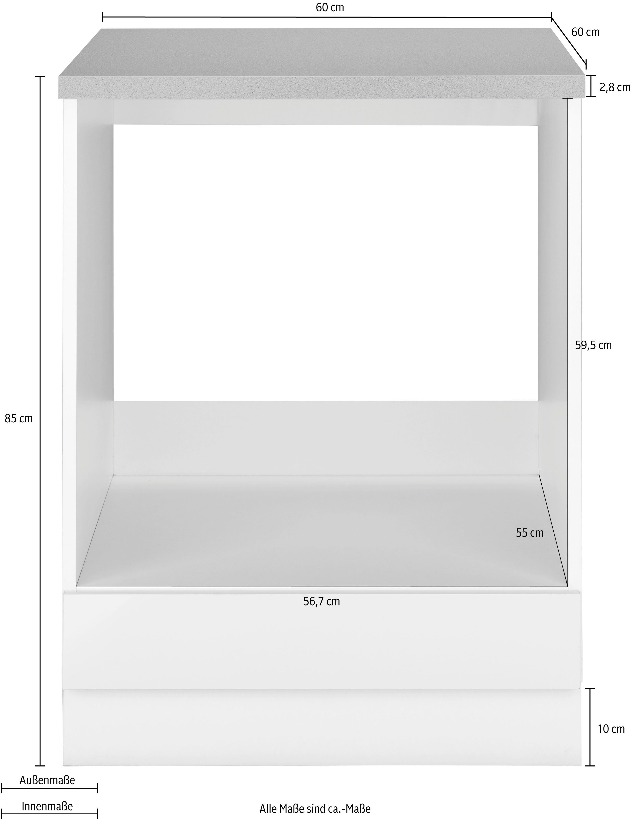 wiho Küchen Ombouwkast voor oven Cali 60 cm breed