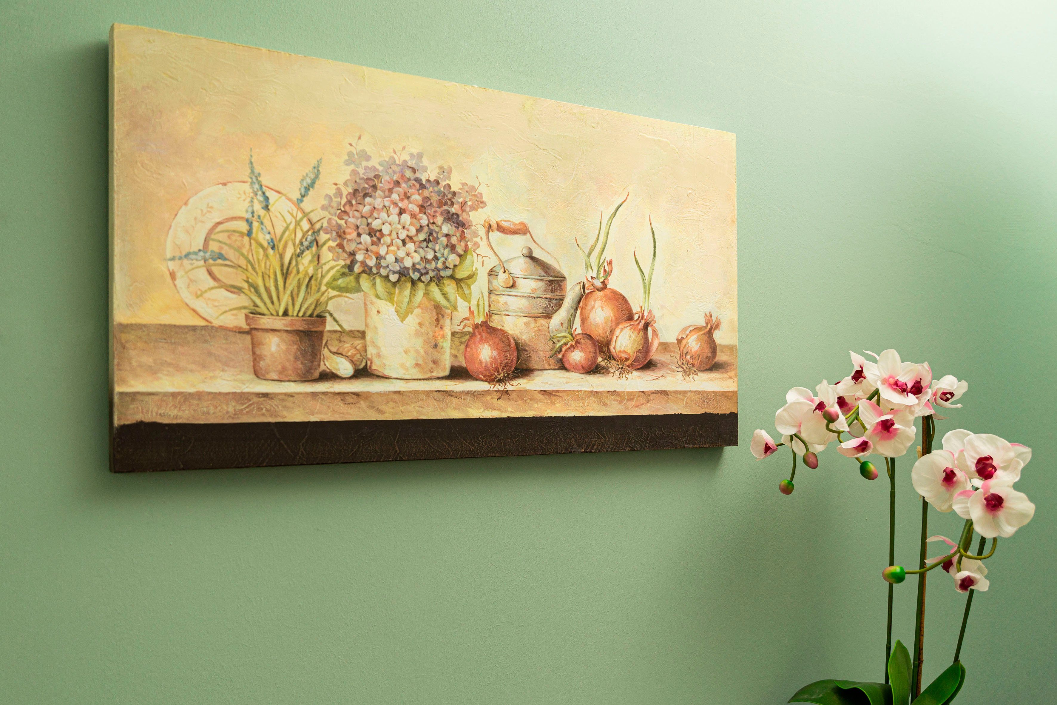 Myflair Möbel & Accessoires Artprint Kate Wanddecoratie, motief bloemen & vruchten, 90x48 cm, woonkamer