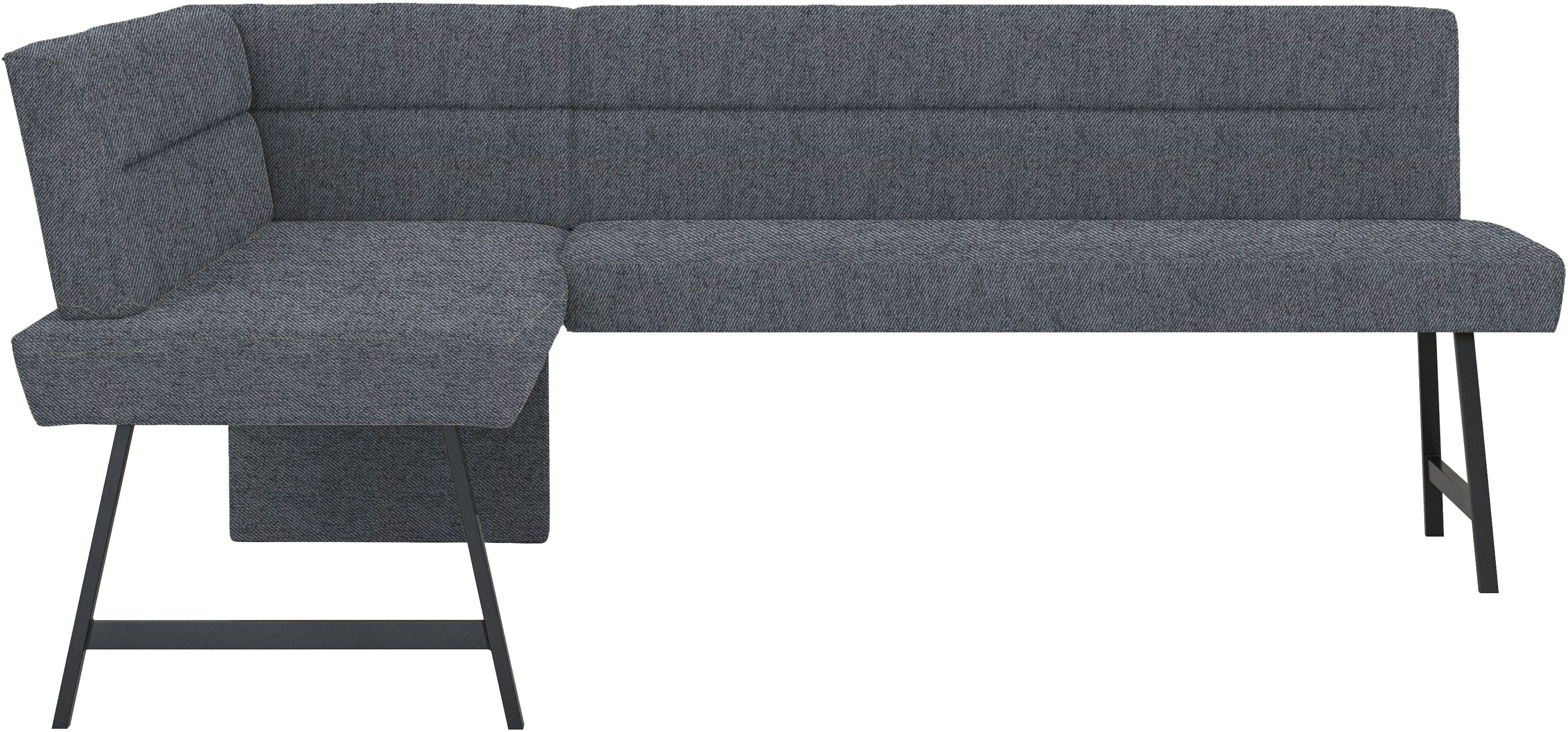 Home affaire Eethoek Sava Hoekbank met nosagvering in de zitting, massief eiken tafel (set, 4-delig)
