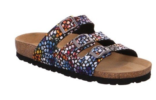 Rohde Slippers Alba , zomerschoenen, slippers, pantoffels met kleurrijke print, g-breedte = breed