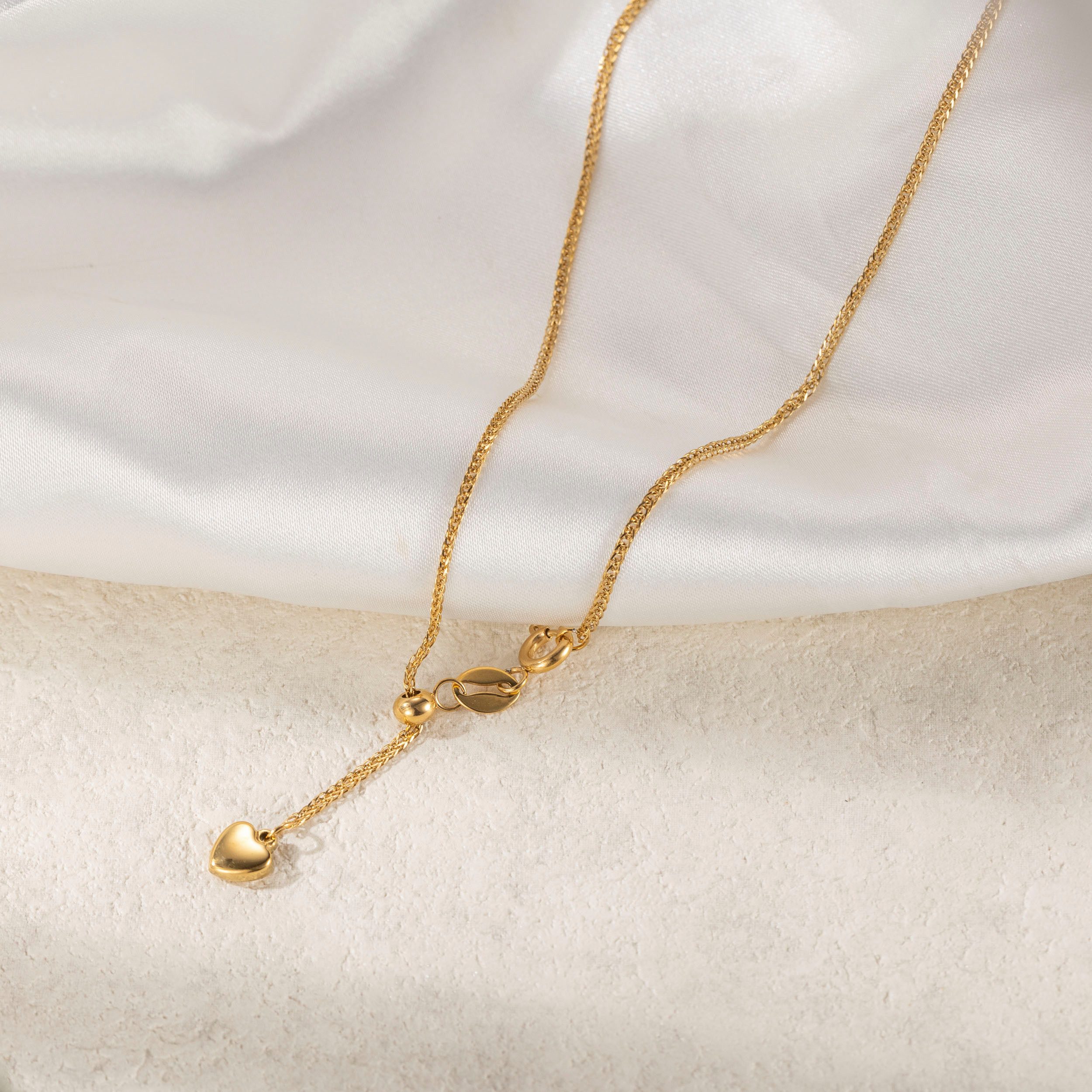 Firetti Ketting in Y-model Sieraden cadeau roestvrijstalen halssieraden halsketting ankerkette hart