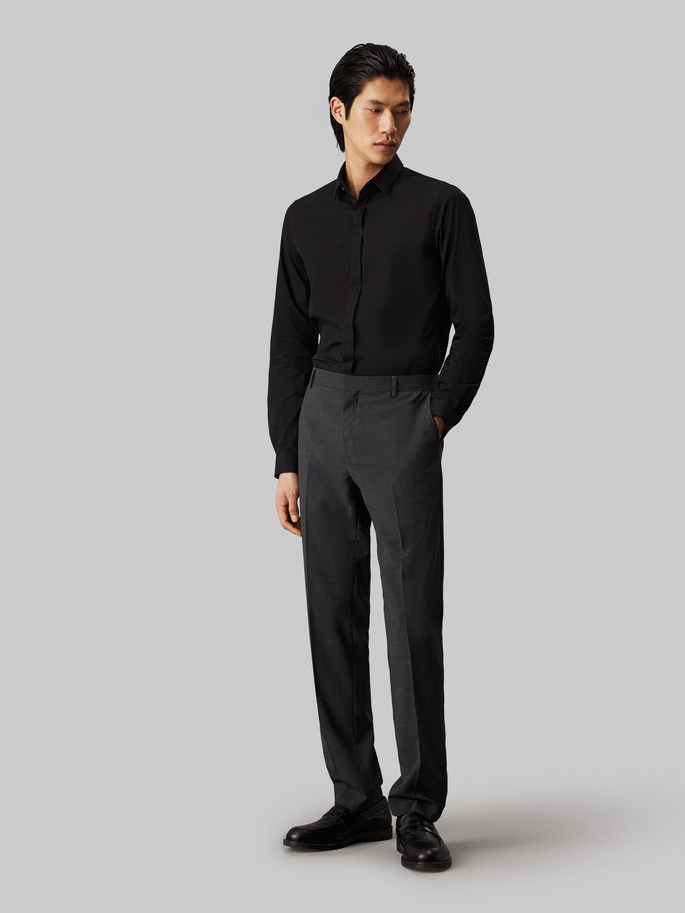 Calvin Klein Overhemd met lange mouwen POPLIN HP EXTRA SLIM SHIRT